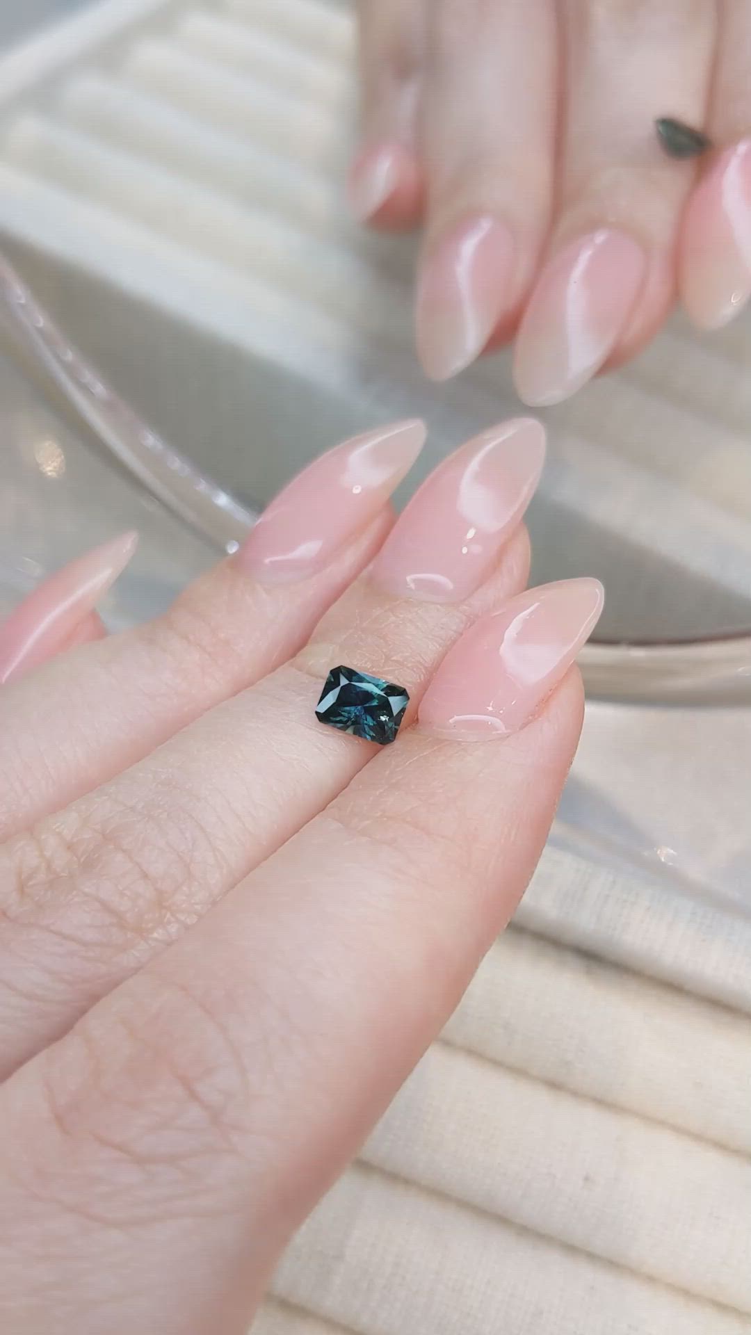 0.82 Ct. Blue Sapphire from Montana Size Video