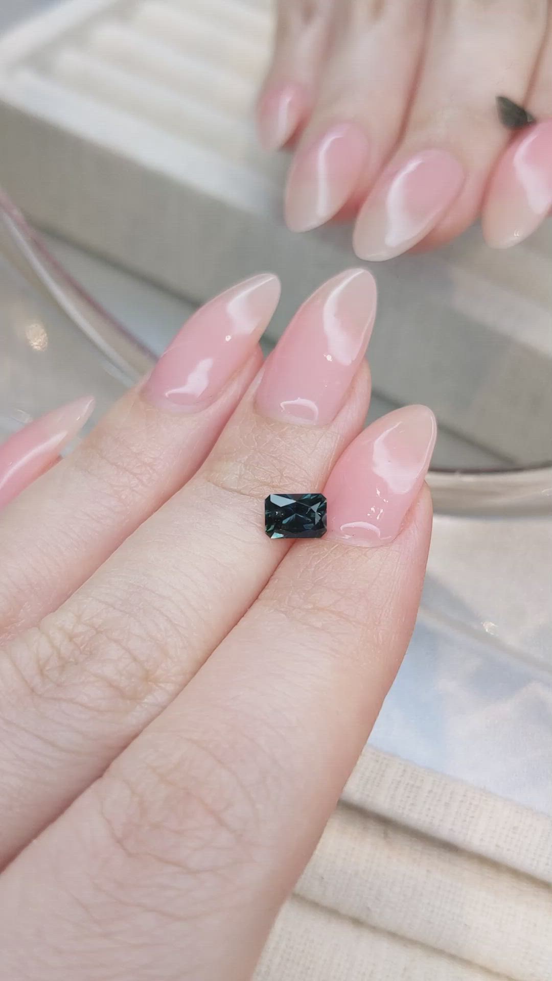 0.82 Ct. Blue Sapphire from Montana Size Video