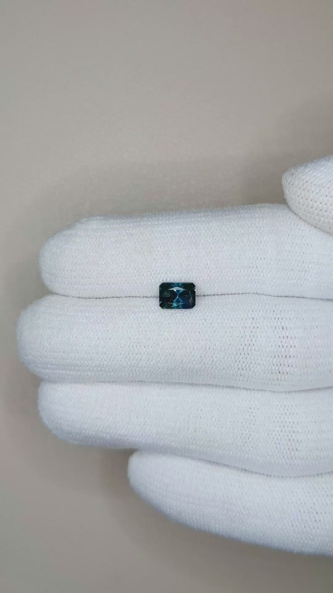 0.82 Ct. Blue Sapphire from Montana Size Video