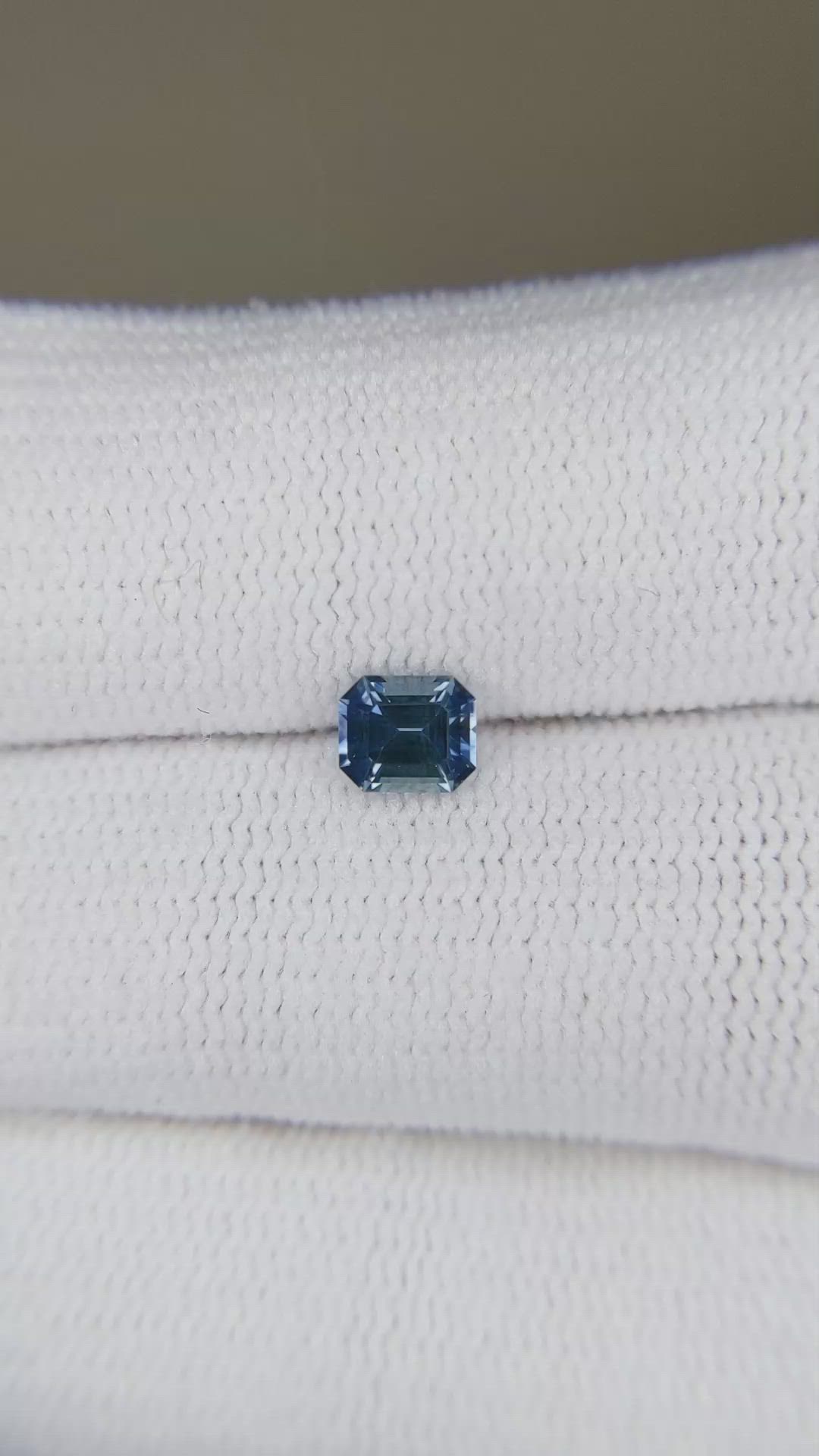 0.49 Ct. Blue Sapphire from Montana Size Video