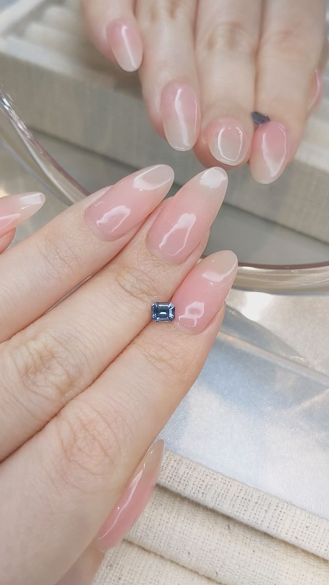 0.49 Ct. Blue Sapphire from Montana Size Video