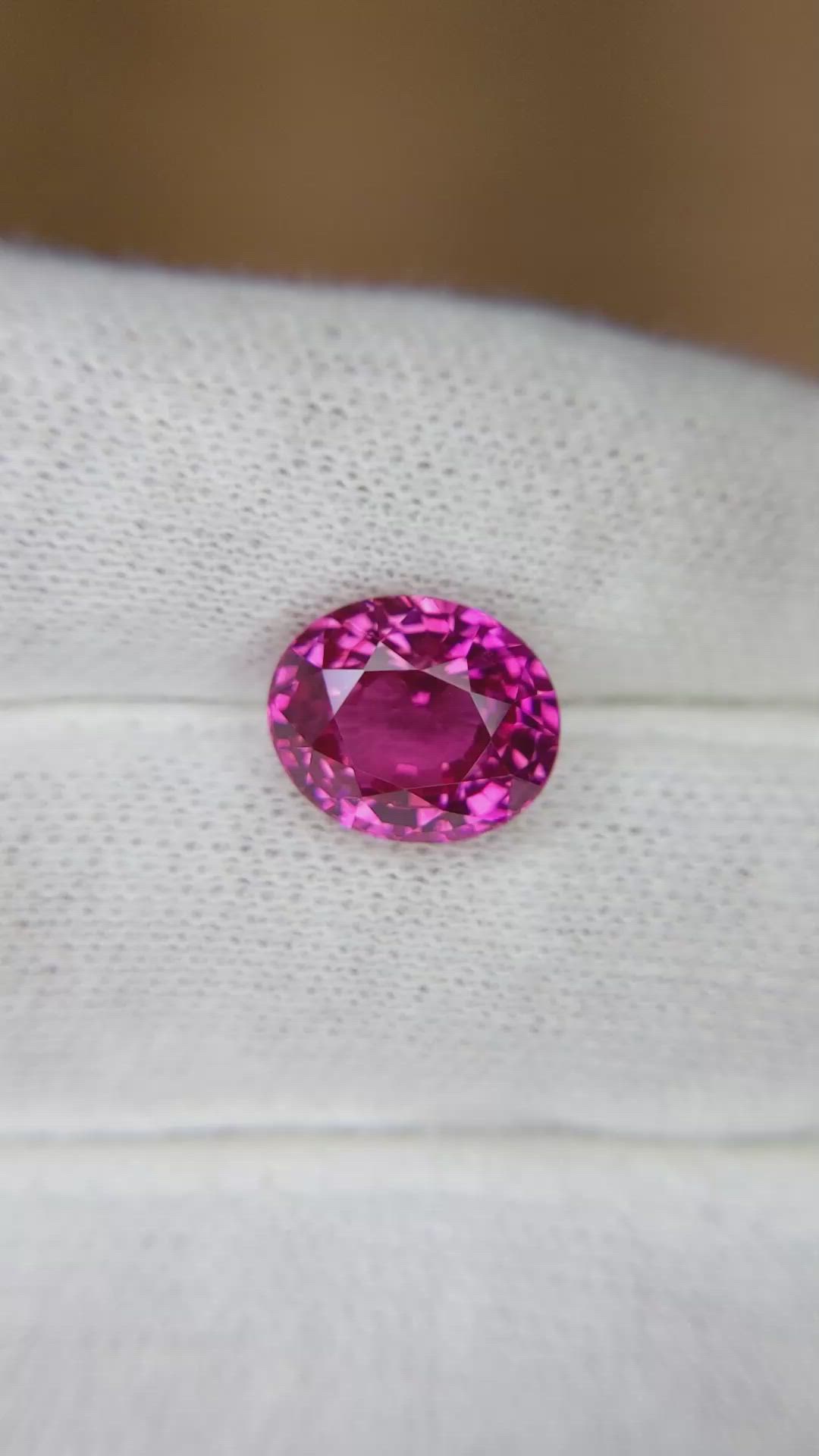 6.00 Ct. Pink Sapphire from Madagascar Size Video