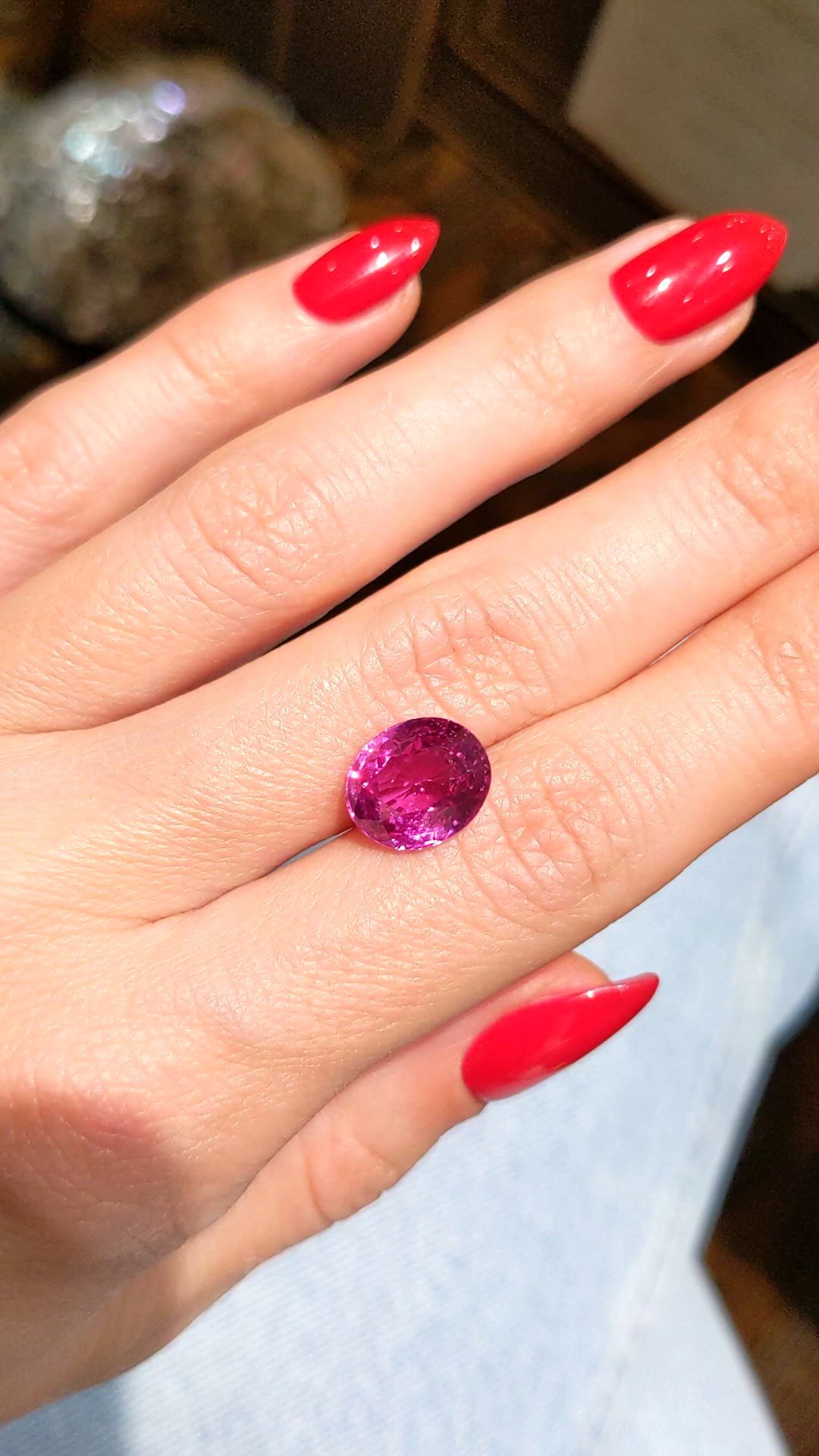 6.00 Ct. Pink Sapphire from Madagascar Size Video