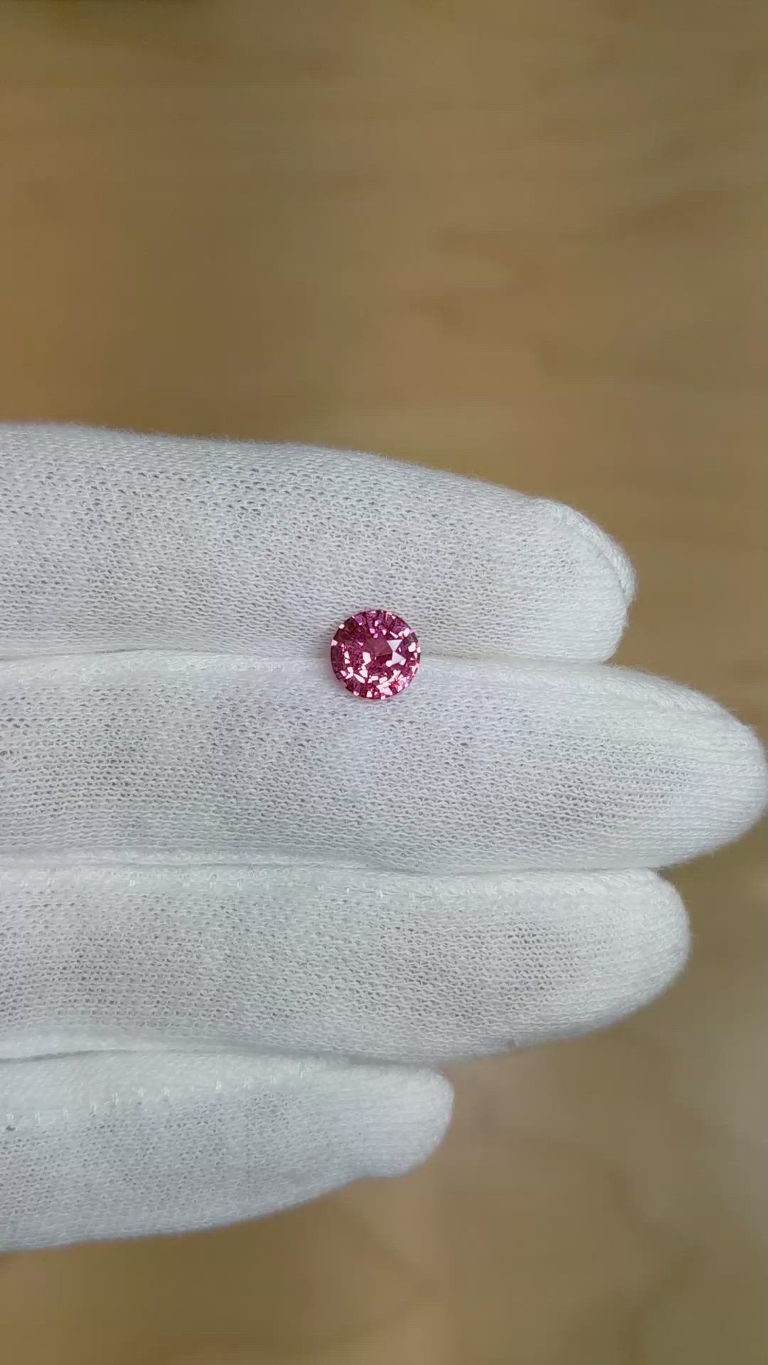 1.52 Ct. Pink Sapphire from Ceylon (Sri Lanka) Size Video