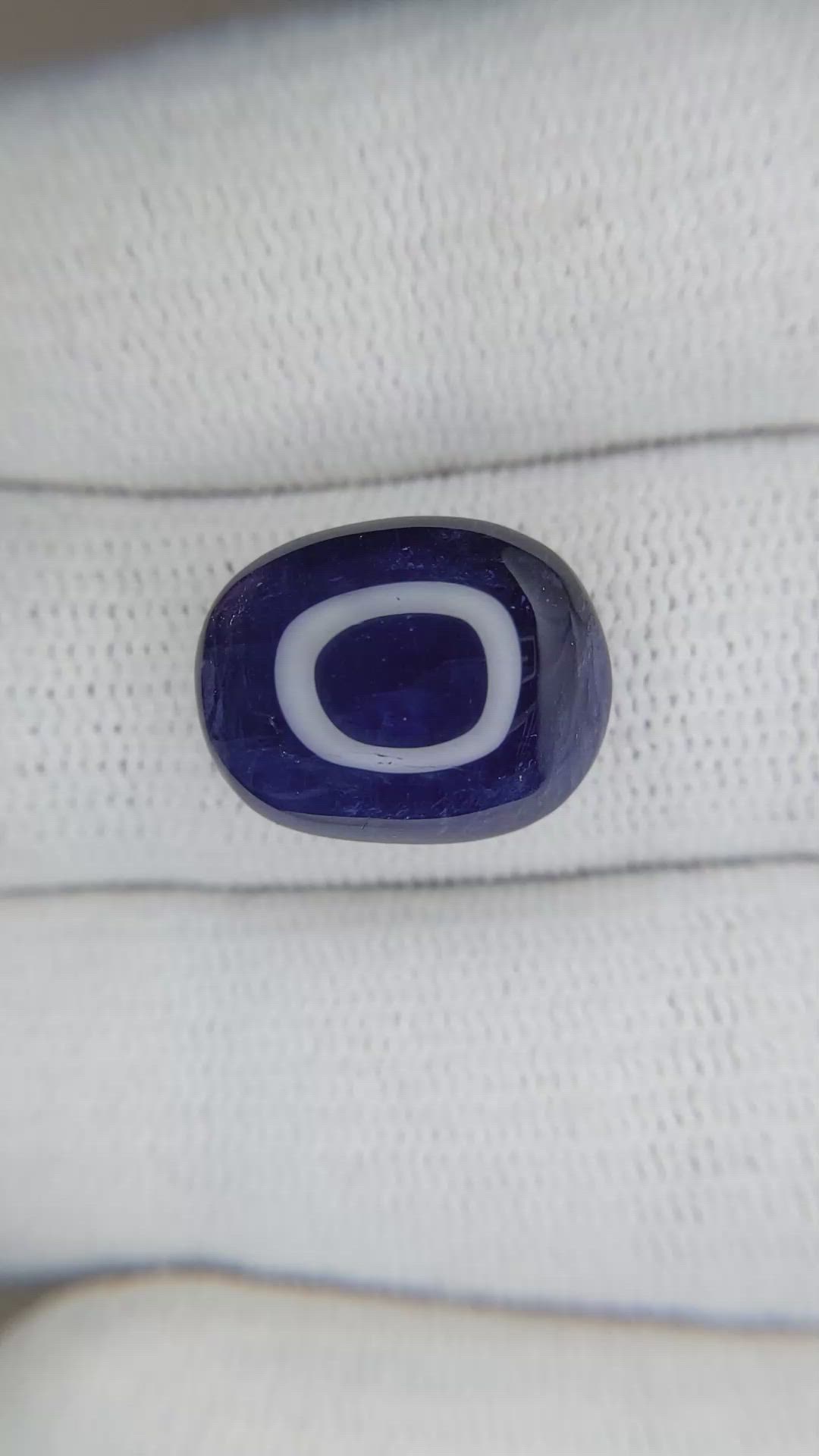 10.99 Ct. Blue Cabochon Sapphire from Burma (Myanmar) Size Video