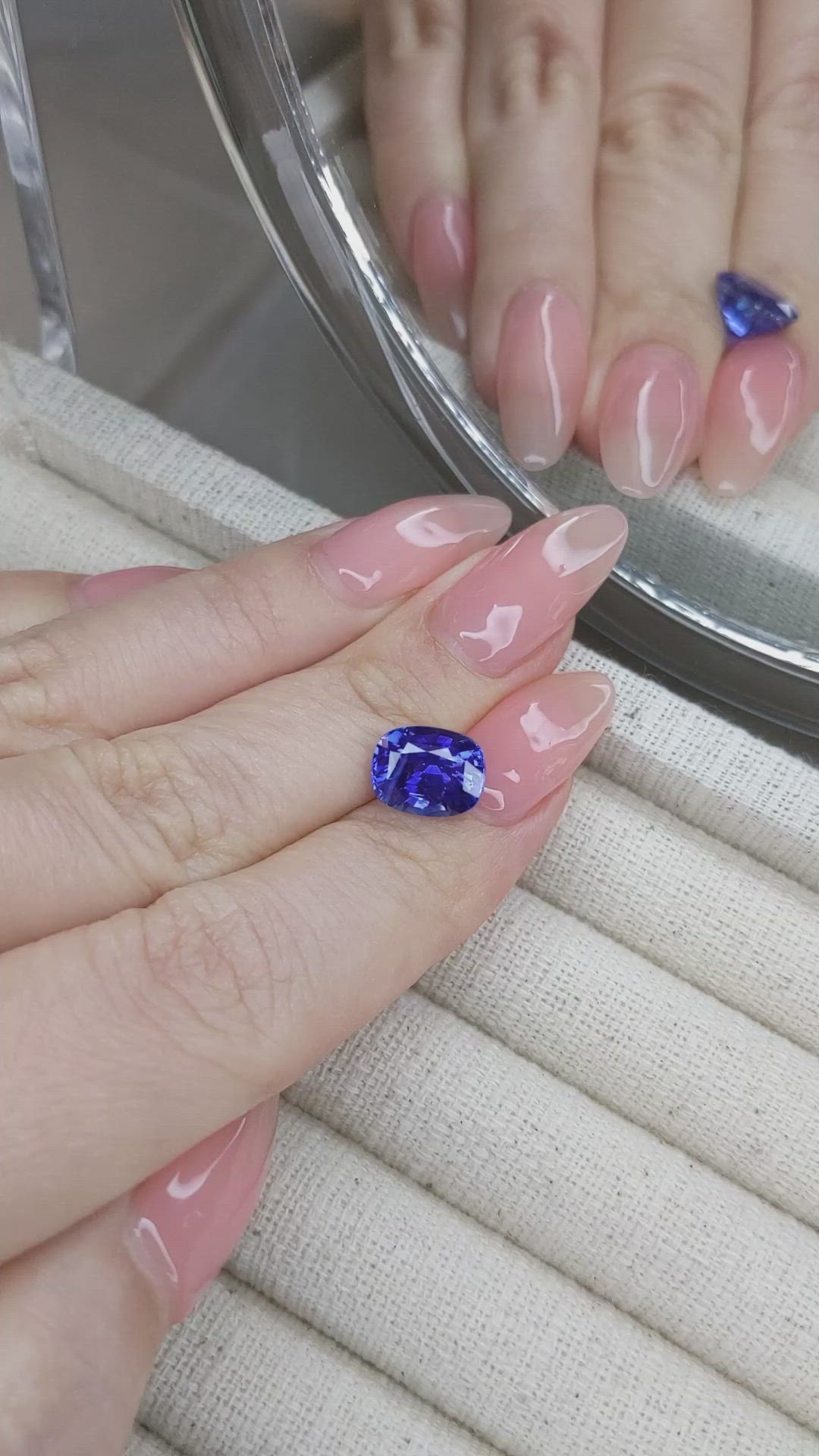 3.96 Ct. Blue Sapphire from Ceylon (Sri Lanka) Size Video