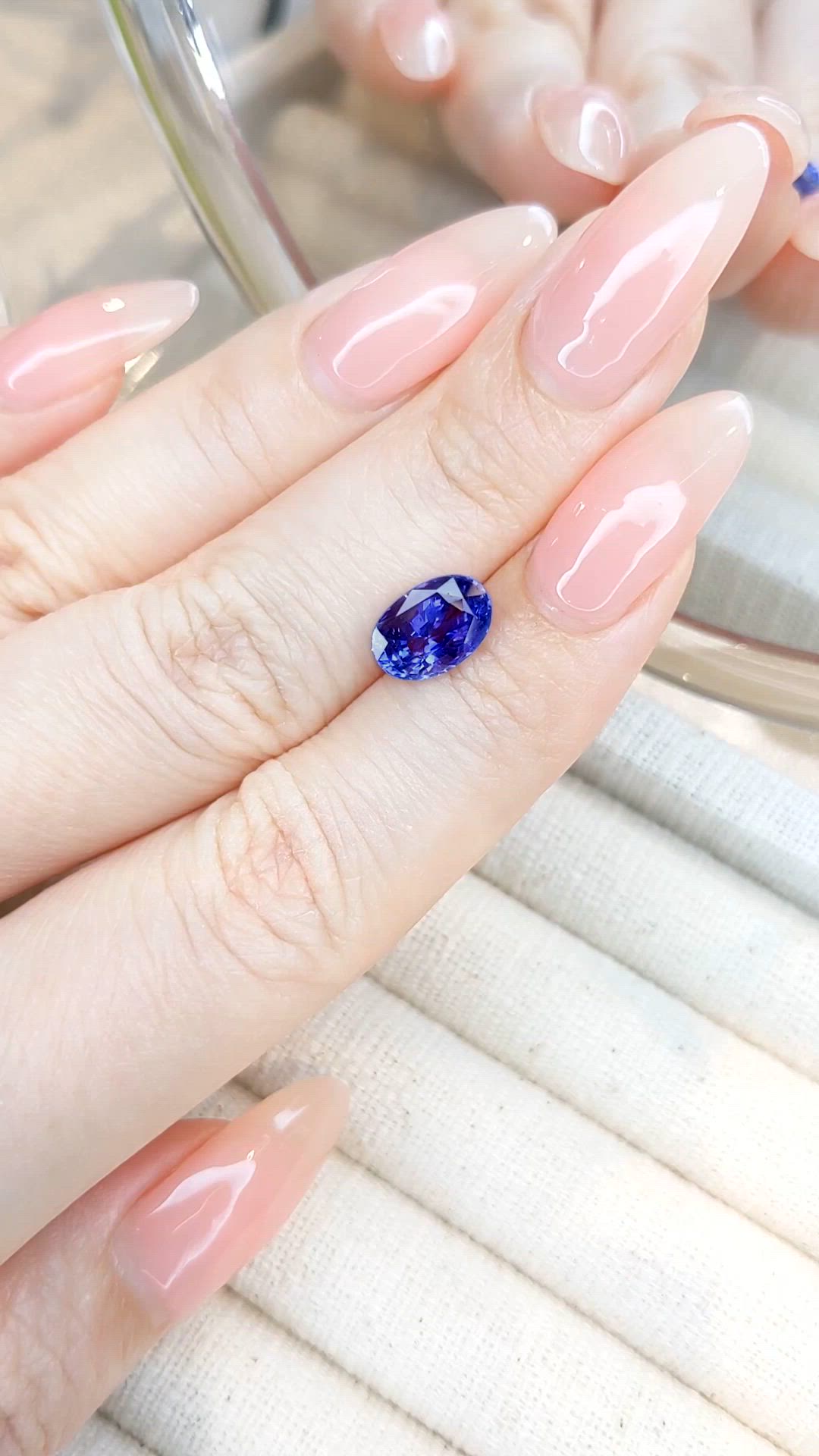 3.03 Ct. Blue Sapphire from Ceylon (Sri Lanka) Size Video