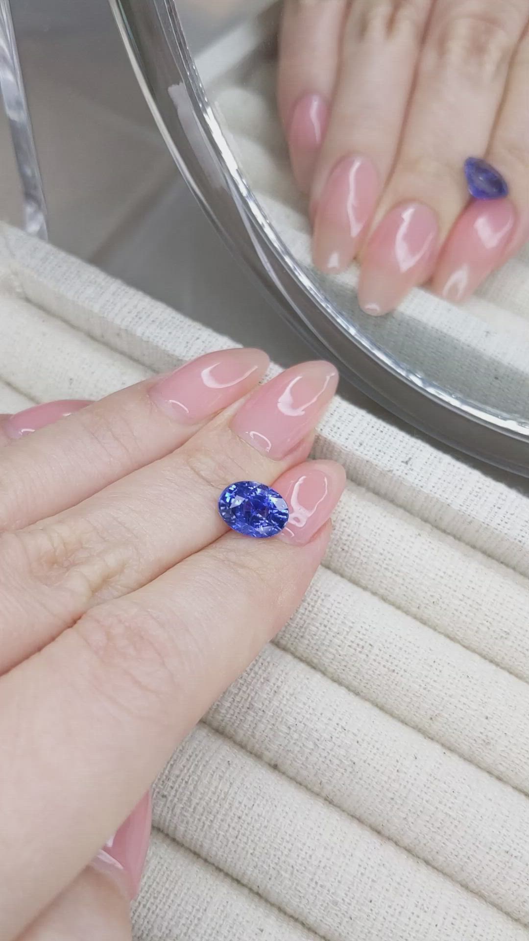 3.12 Ct. Blue Sapphire from Ceylon (Sri Lanka) Size Video