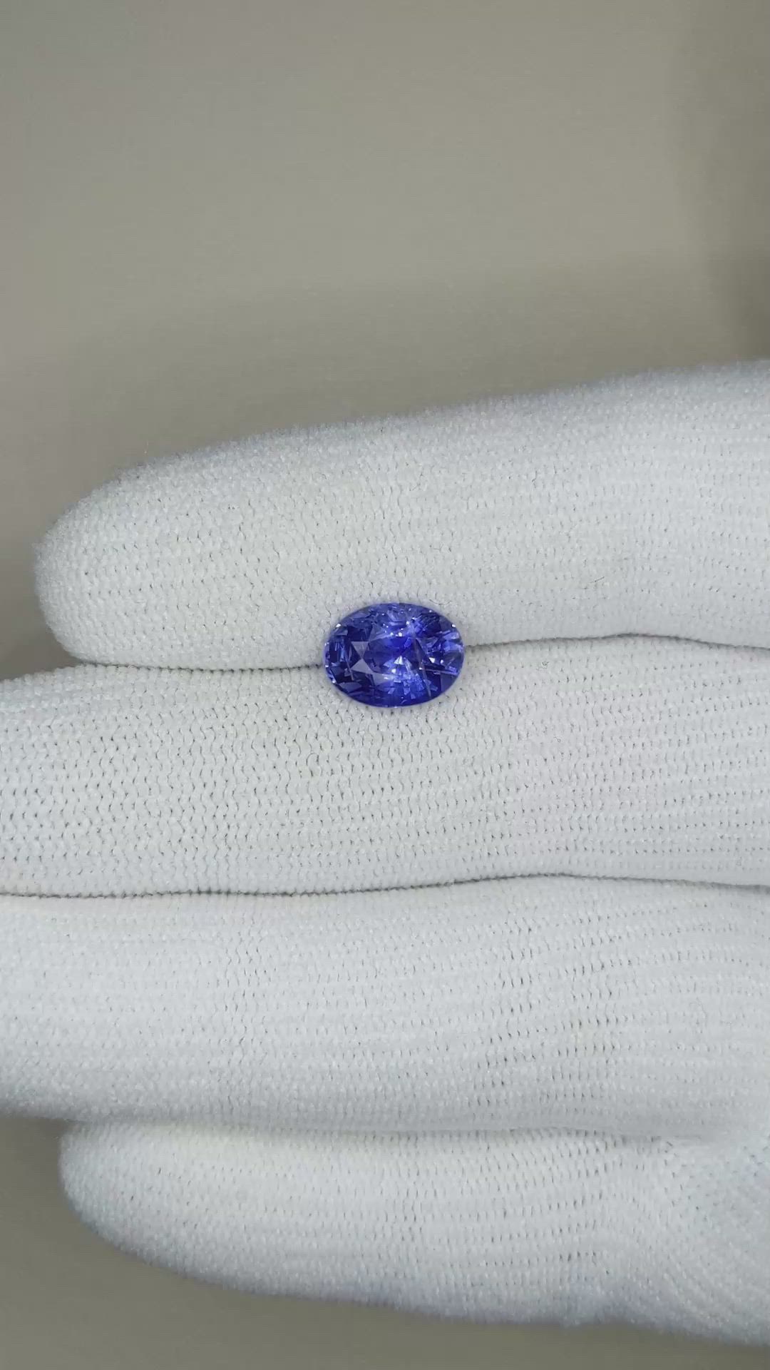 3.12 Ct. Blue Sapphire from Ceylon (Sri Lanka) Size Video