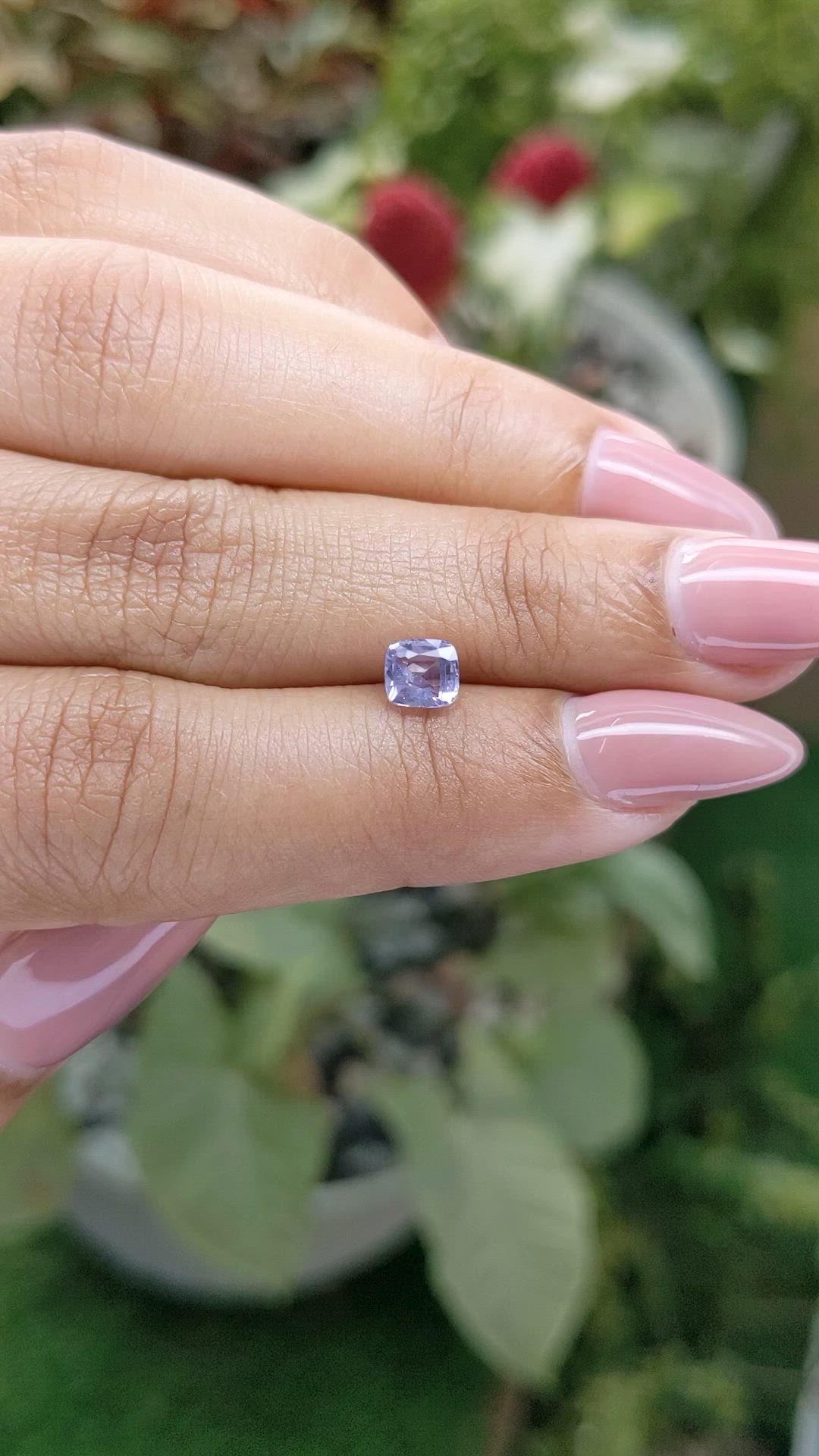 0.82 Ct. Purple Sapphire from Ceylon (Sri Lanka) Size Video