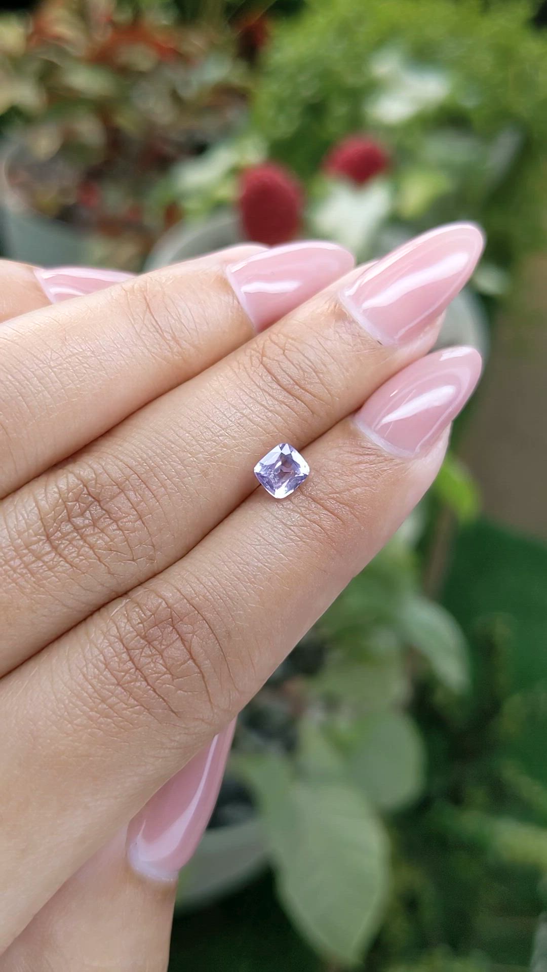 0.82 Ct. Purple Sapphire from Ceylon (Sri Lanka) Size Video