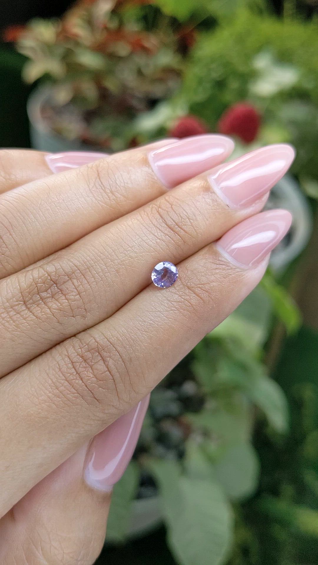 0.68 Ct. Purple Sapphire from Ceylon (Sri Lanka) Size Video