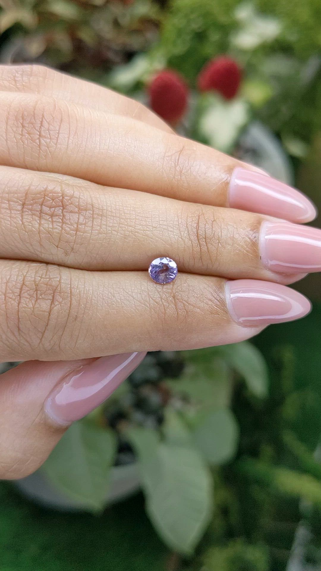 0.68 Ct. Purple Sapphire from Ceylon (Sri Lanka) Size Video
