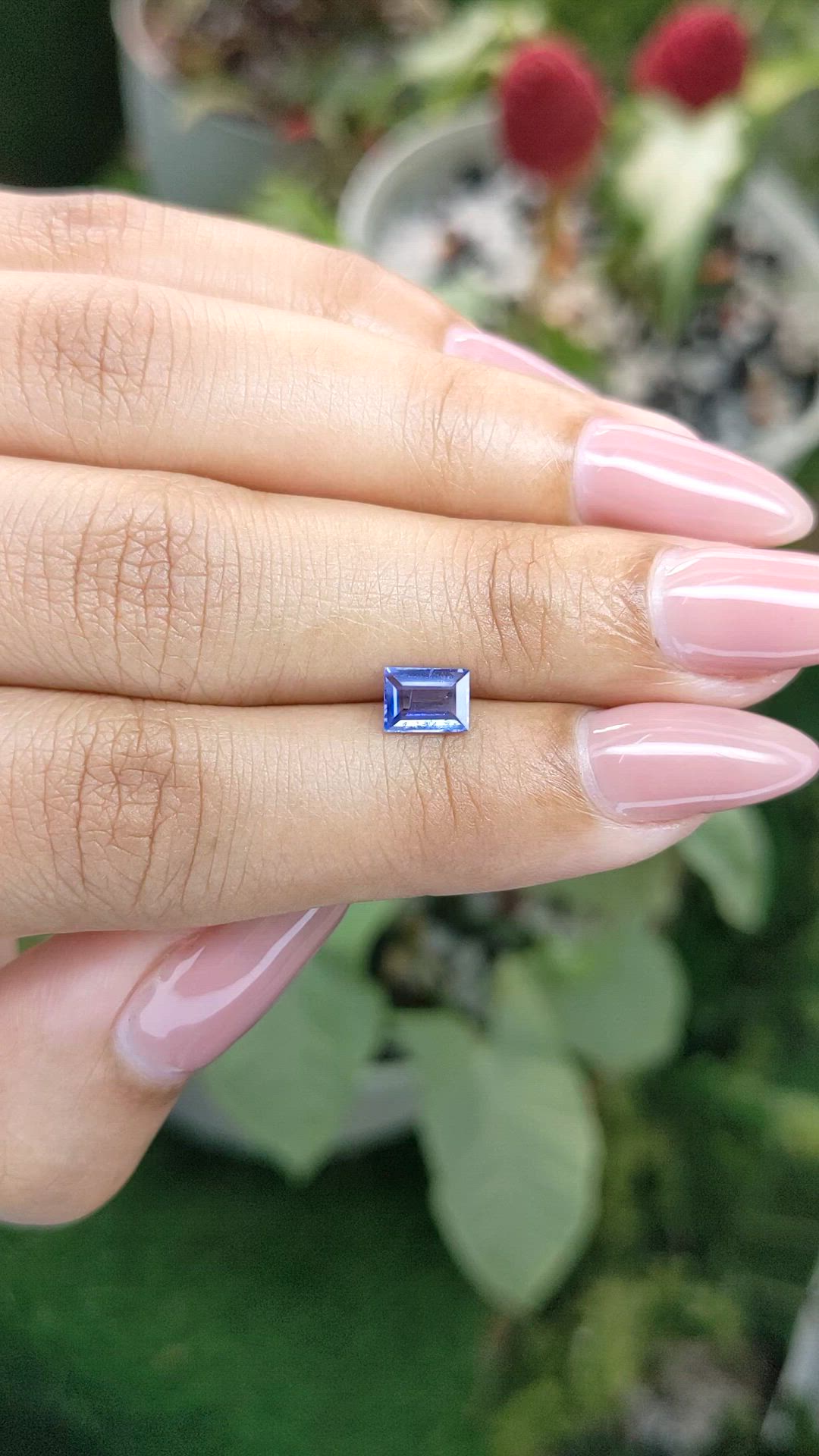 0.69 Ct. Blue Sapphire from Ceylon (Sri Lanka) Size Video