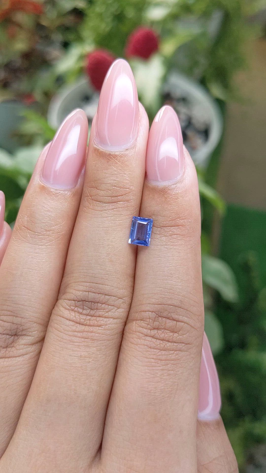0.69 Ct. Blue Sapphire from Ceylon (Sri Lanka) Size Video