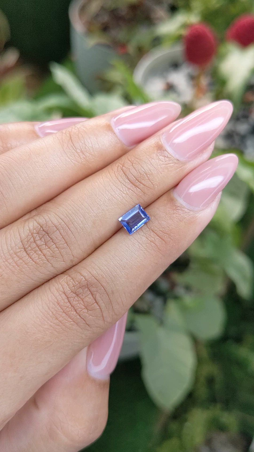 0.69 Ct. Blue Sapphire from Ceylon (Sri Lanka) Size Video