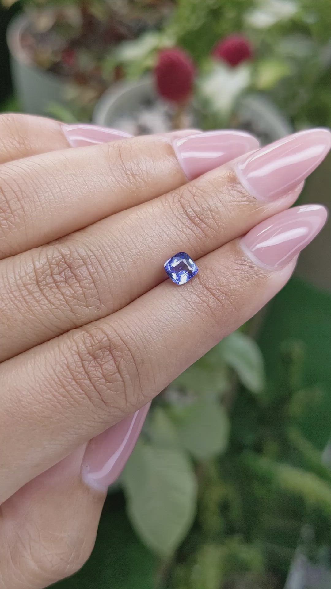 0.73 Ct. Blue Sapphire from Ceylon (Sri Lanka) Size Video