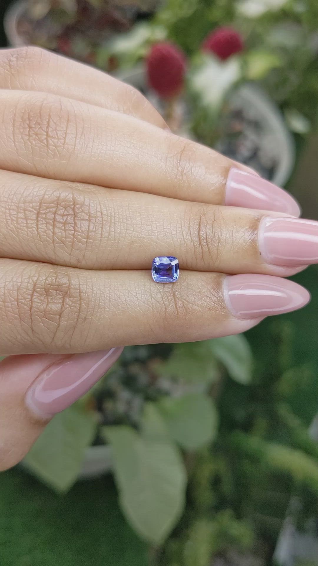 0.73 Ct. Blue Sapphire from Ceylon (Sri Lanka) Size Video