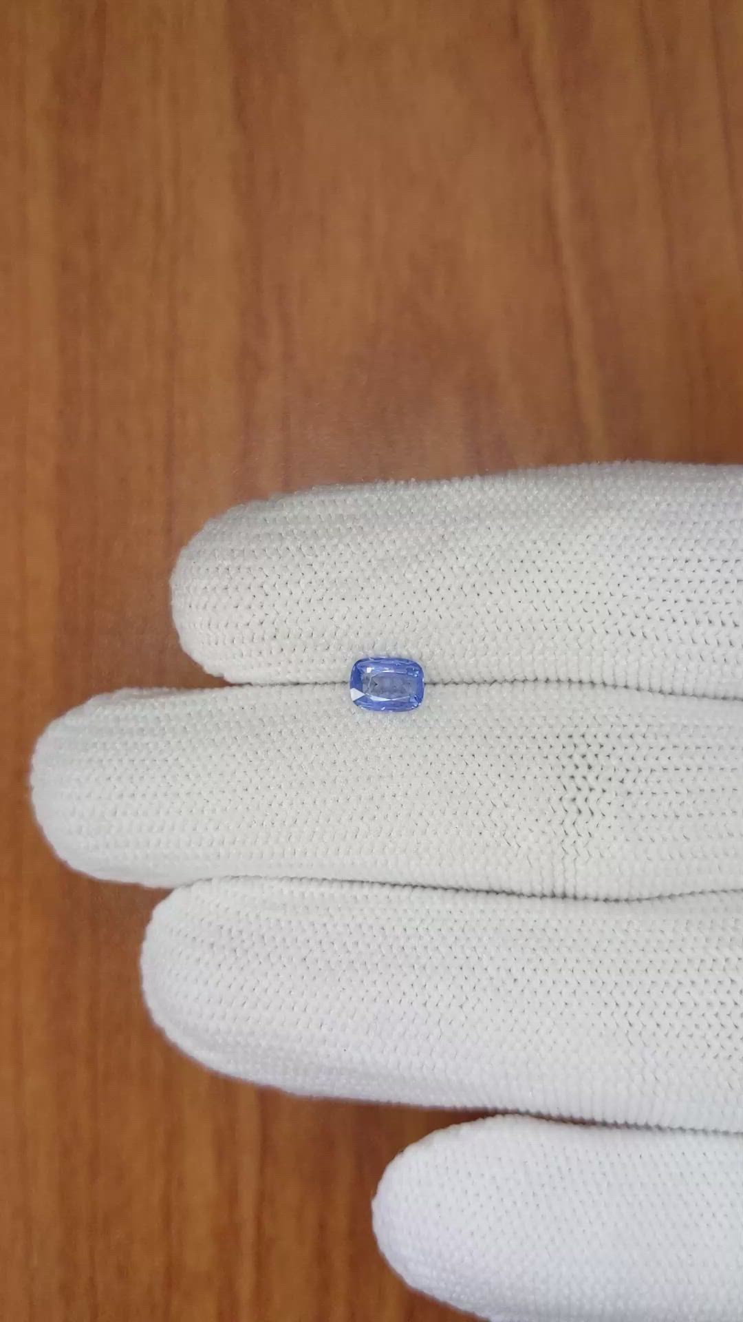 0.58 Ct. Blue Sapphire from Ceylon (Sri Lanka) Size Video