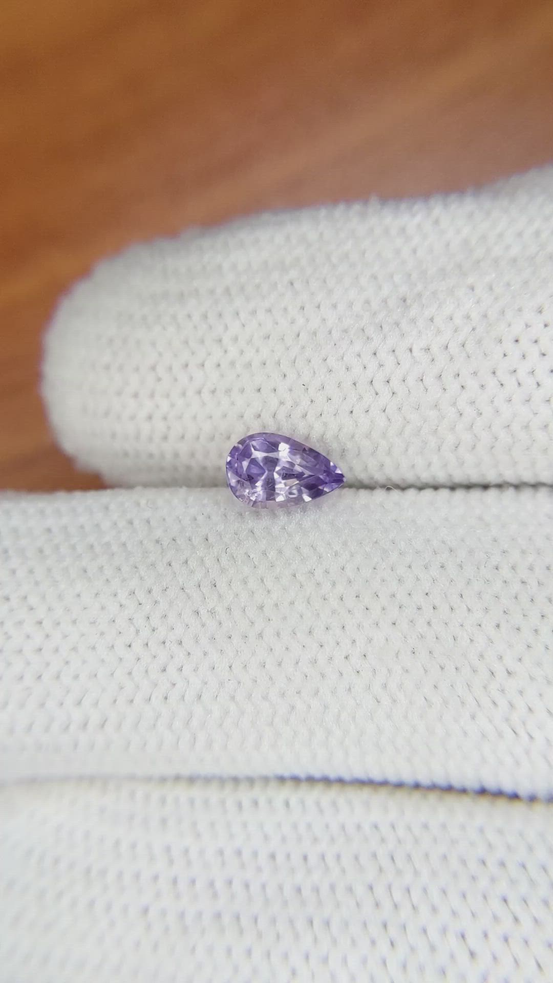 0.73 Ct. Purple Sapphire from Ceylon (Sri Lanka) Size Video