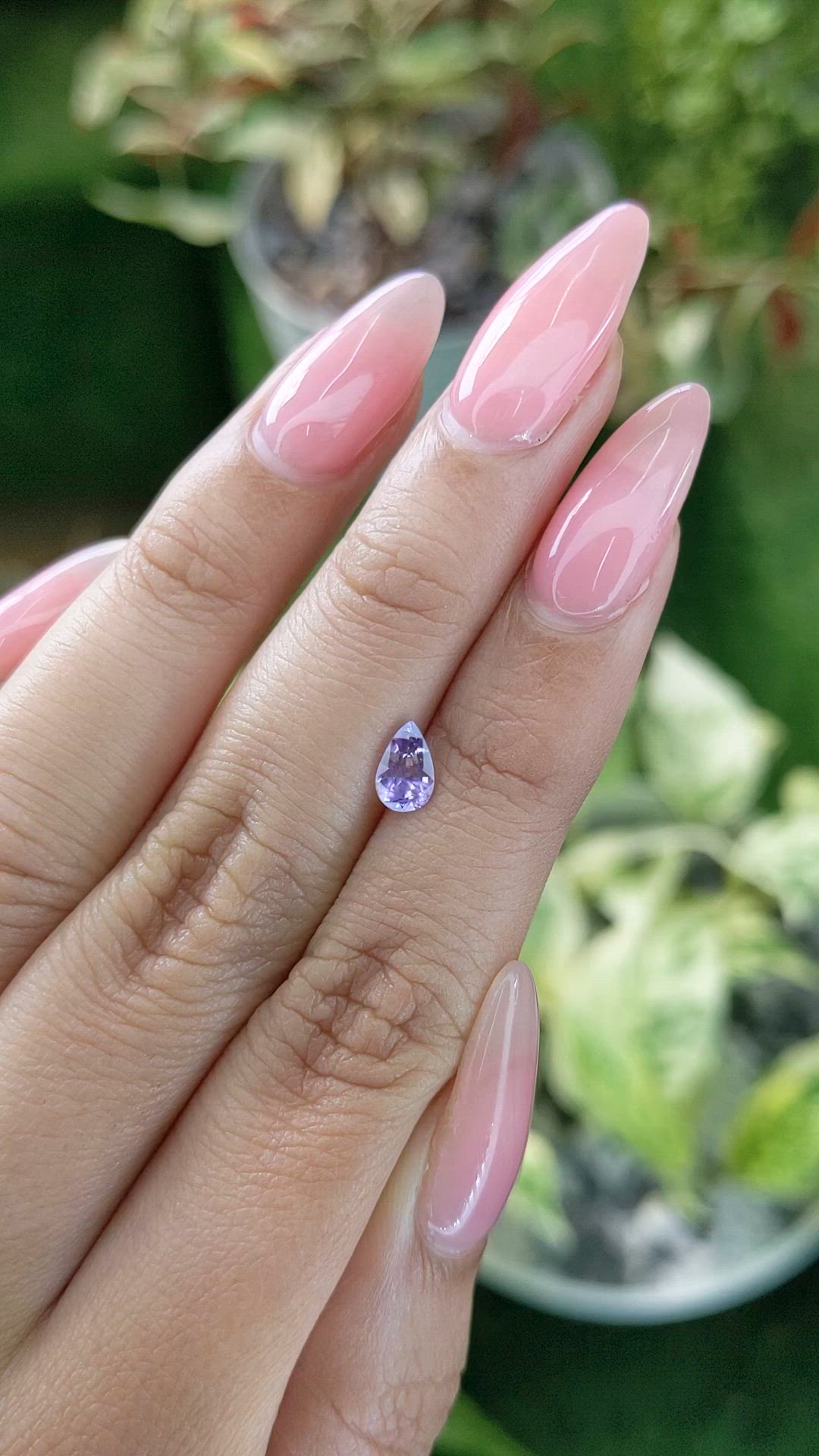 0.73 Ct. Purple Sapphire from Ceylon (Sri Lanka) Size Video