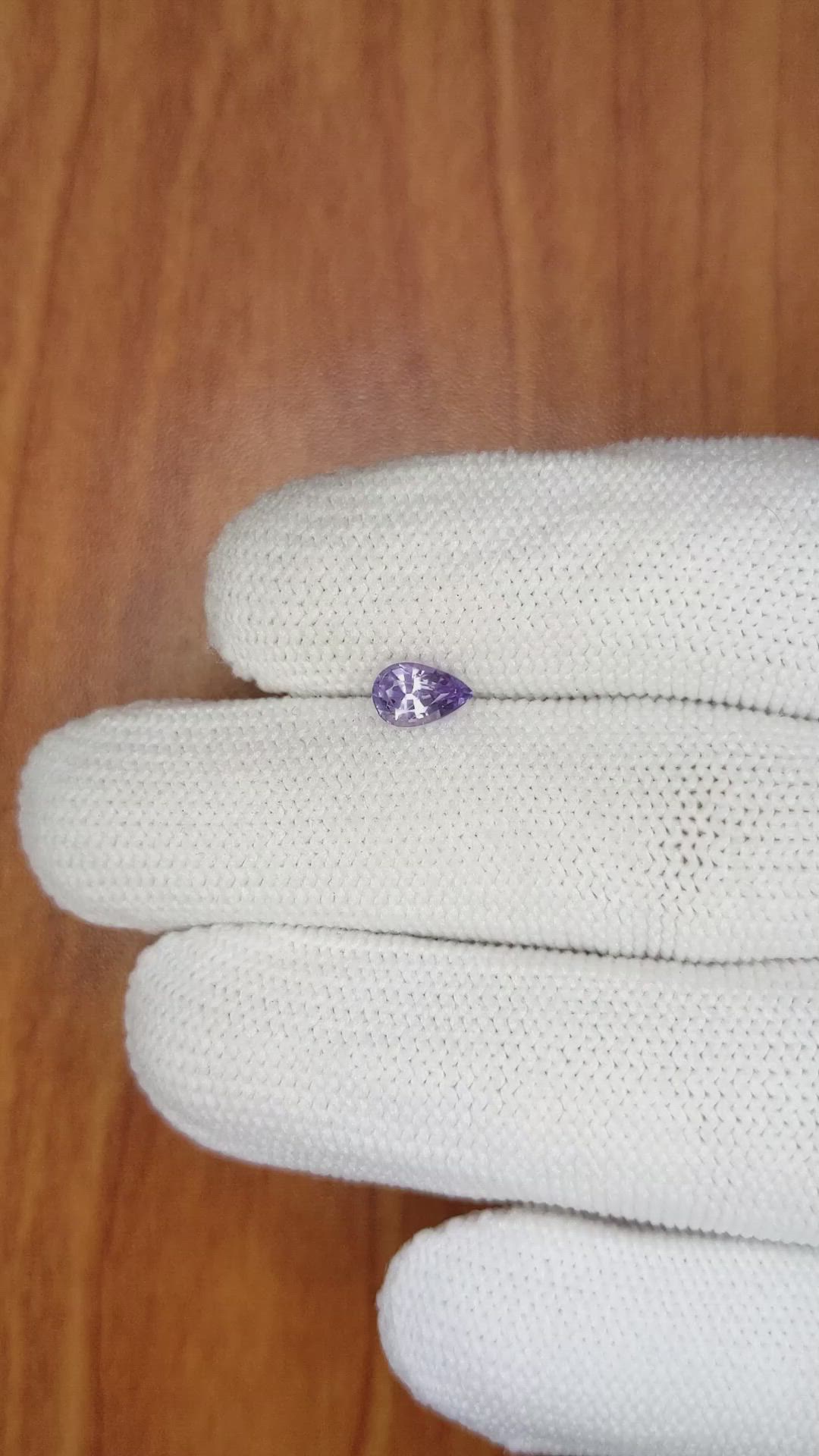 0.73 Ct. Purple Sapphire from Ceylon (Sri Lanka) Size Video