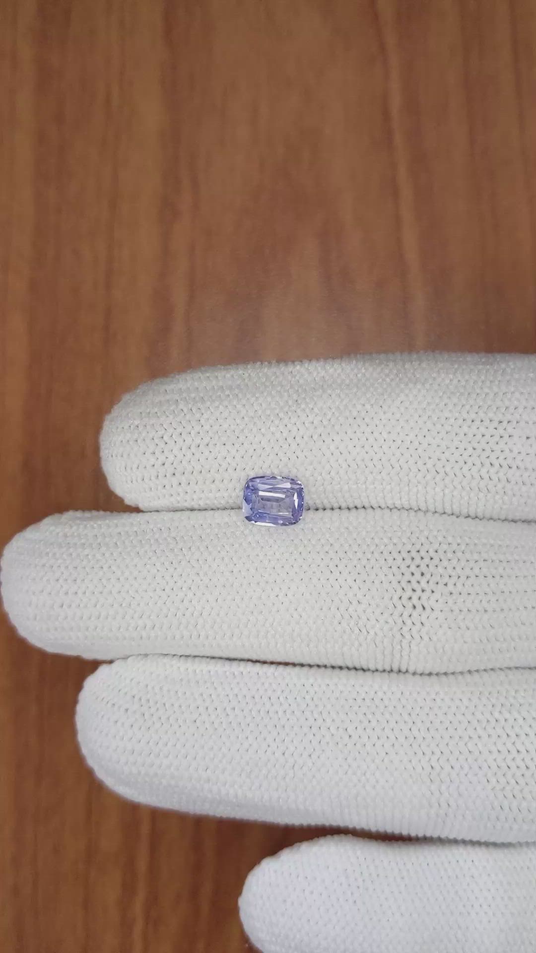 1.04 Ct. Blue Sapphire from Ceylon (Sri Lanka) Size Video