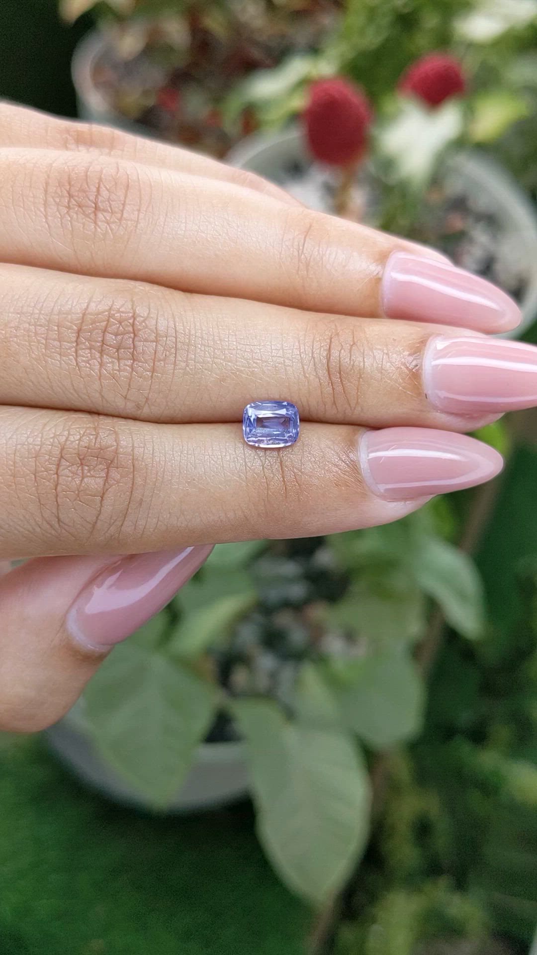 1.04 Ct. Blue Sapphire from Ceylon (Sri Lanka) Size Video