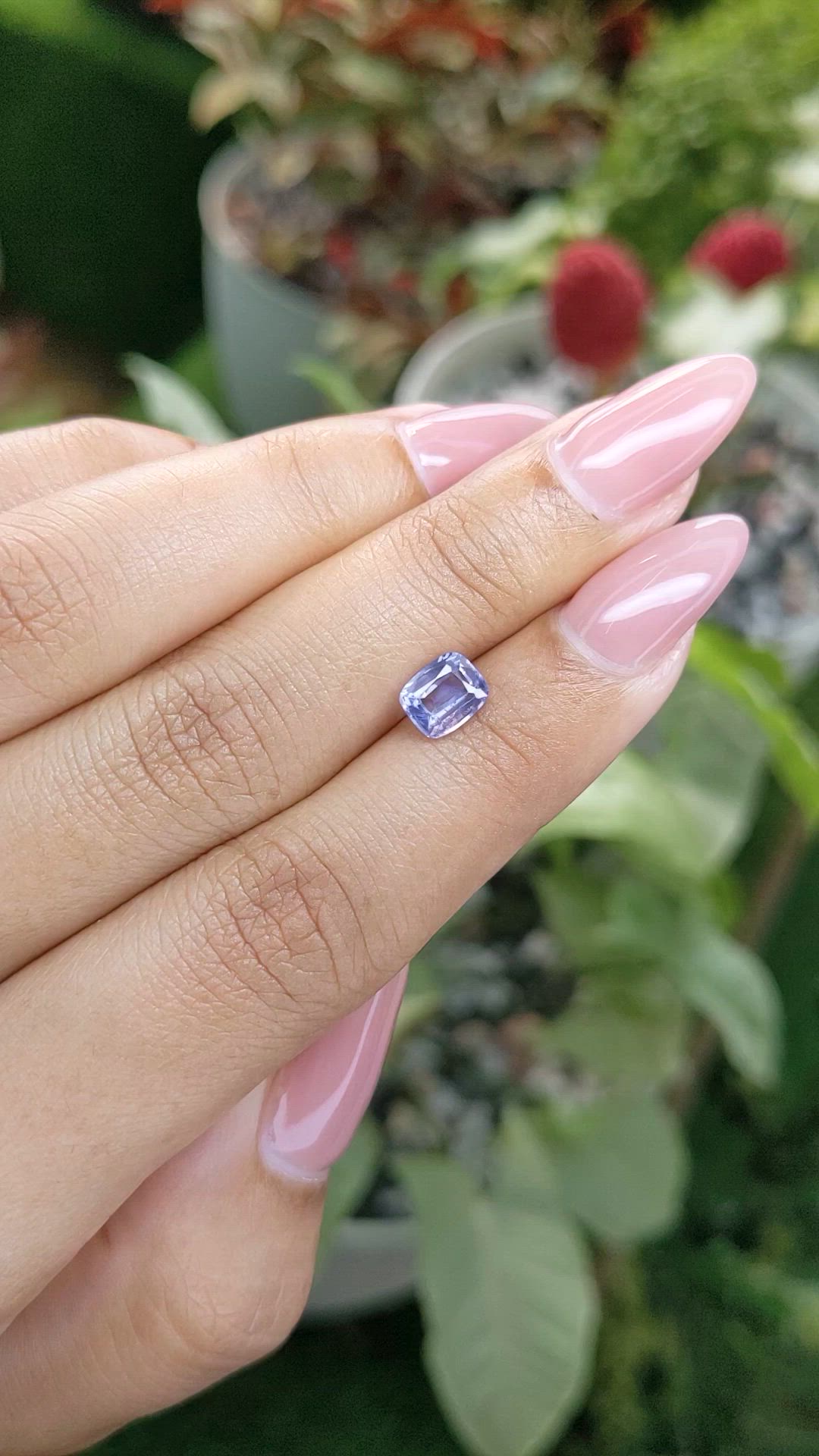 1.04 Ct. Blue Sapphire from Ceylon (Sri Lanka) Size Video