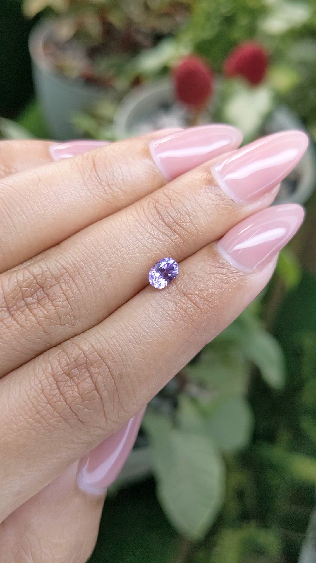 0.72 Ct. Purple Sapphire from Ceylon (Sri Lanka) Size Video