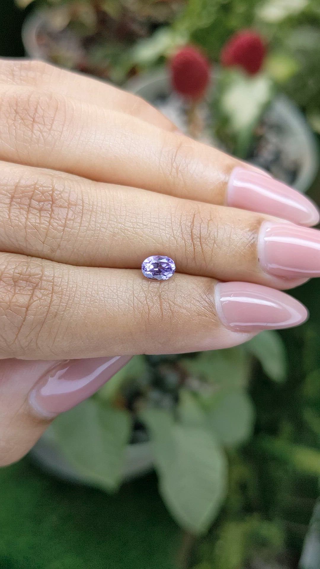 0.72 Ct. Purple Sapphire from Ceylon (Sri Lanka) Size Video
