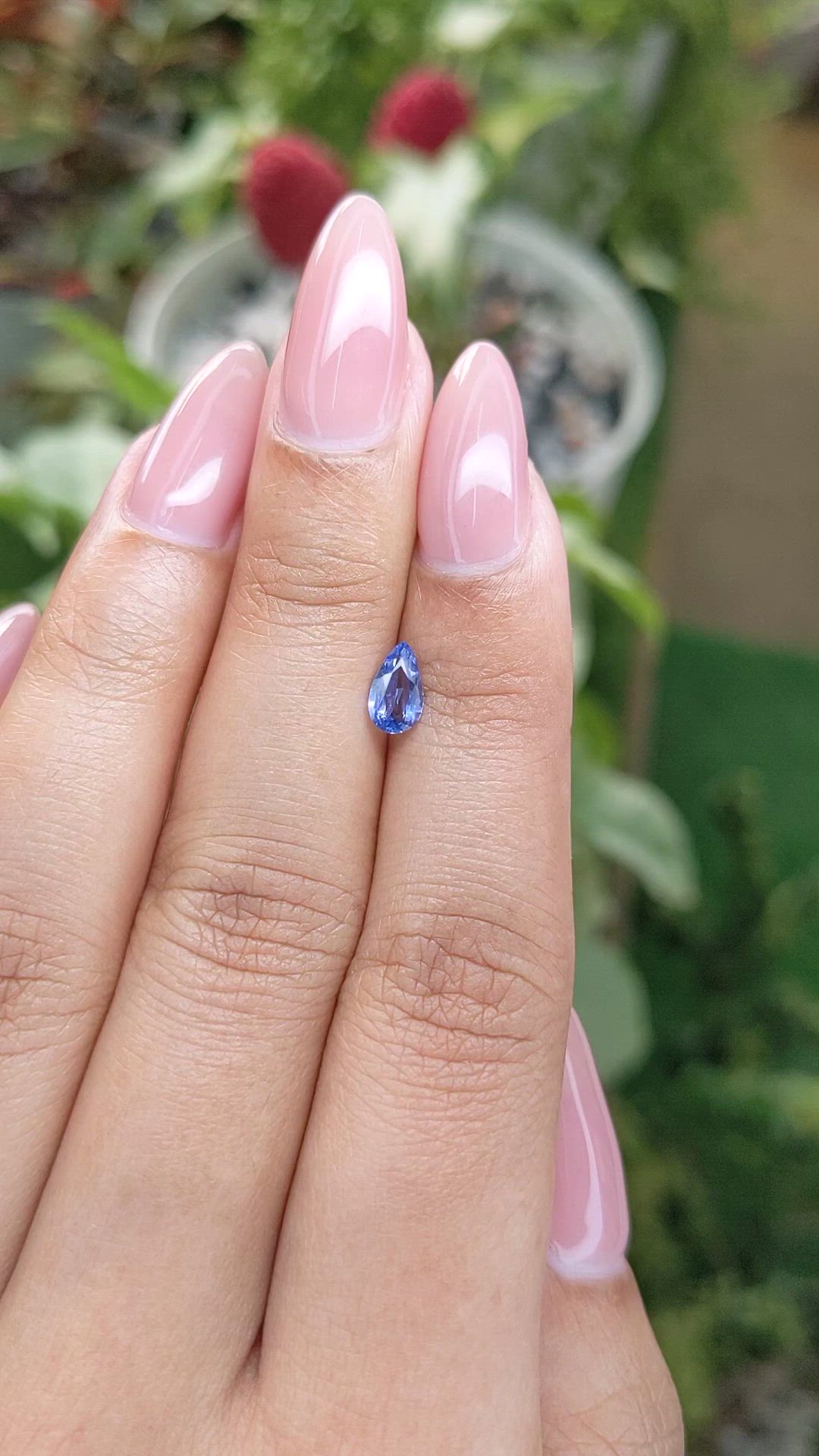 0.53 Ct. Blue Sapphire from Ceylon (Sri Lanka) Size Video