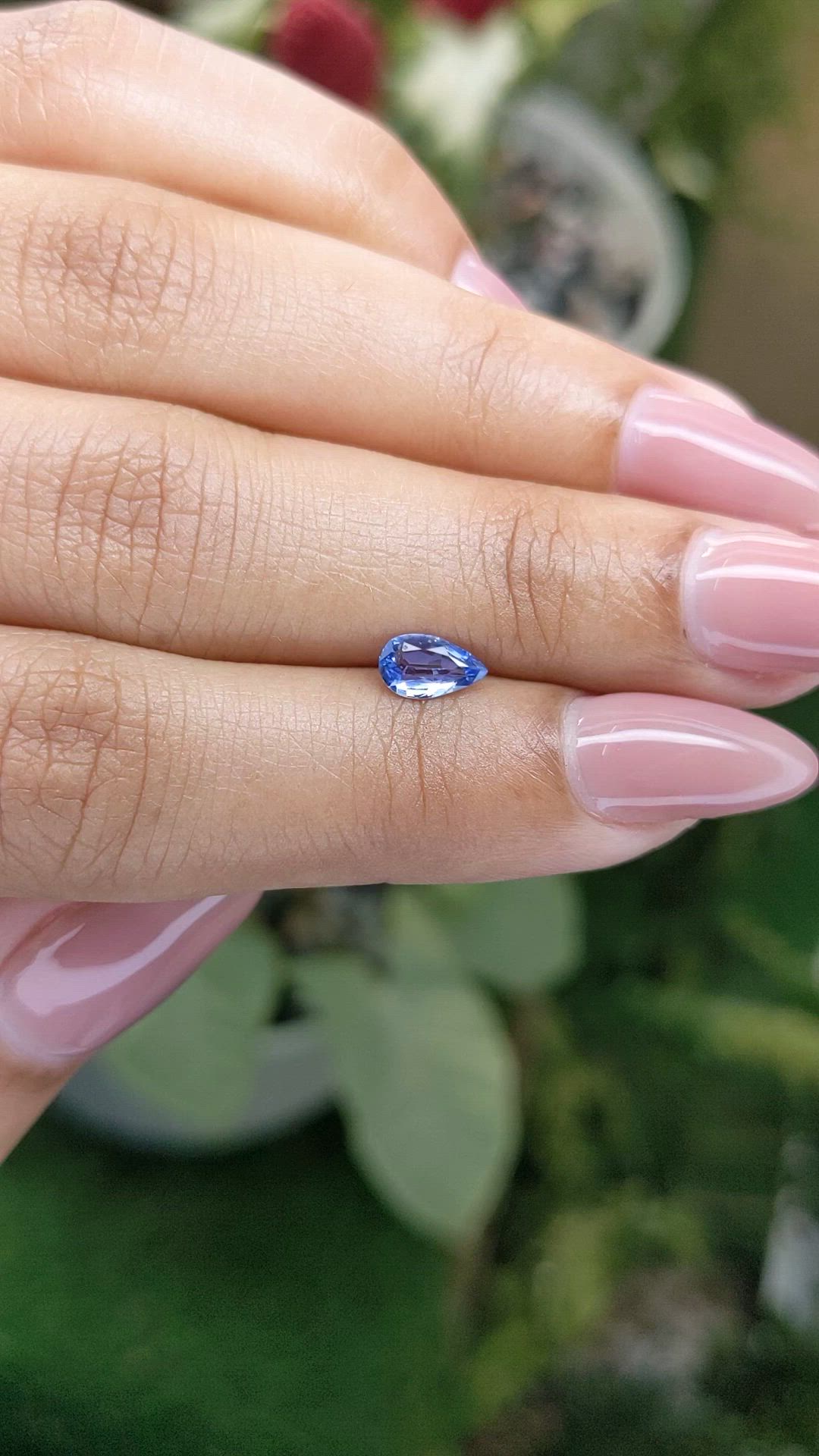 0.53 Ct. Blue Sapphire from Ceylon (Sri Lanka) Size Video