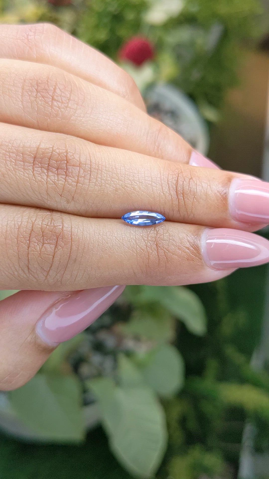 0.62 Ct. Blue Sapphire from Ceylon (Sri Lanka) Size Video