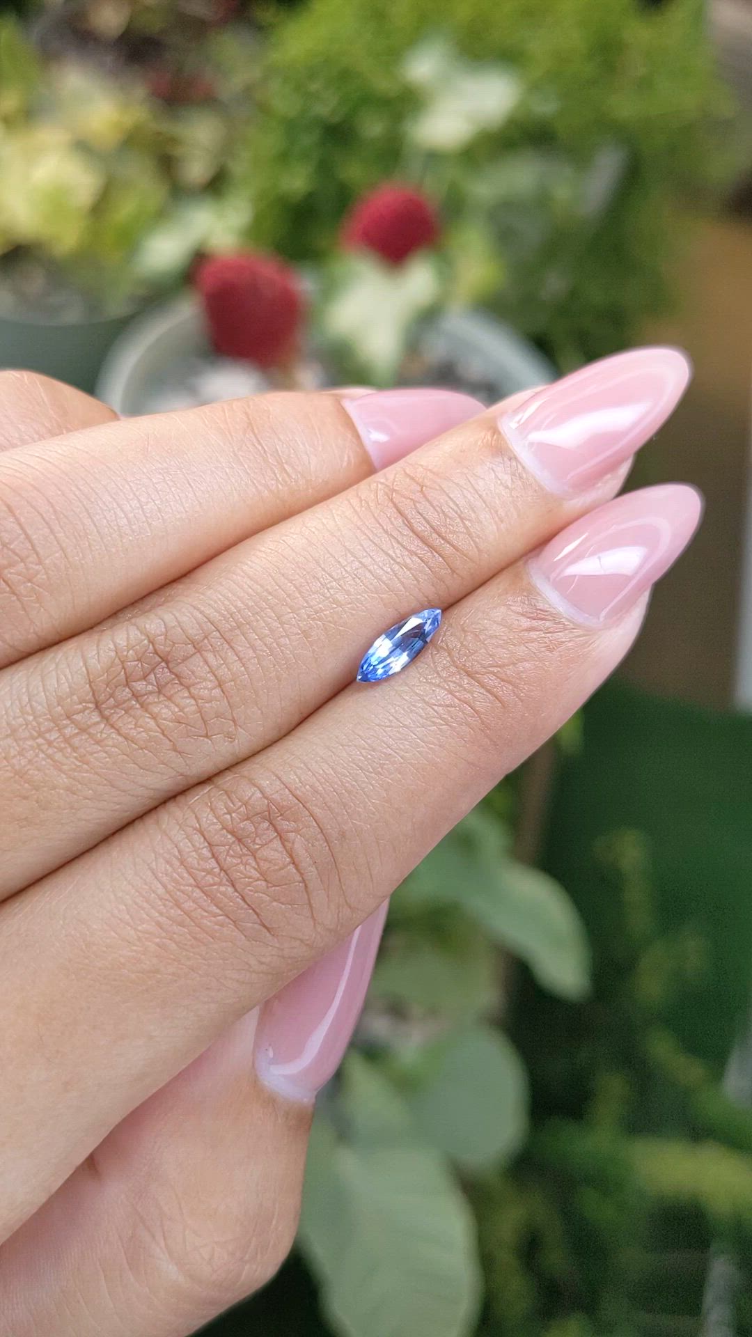 0.62 Ct. Blue Sapphire from Ceylon (Sri Lanka) Size Video