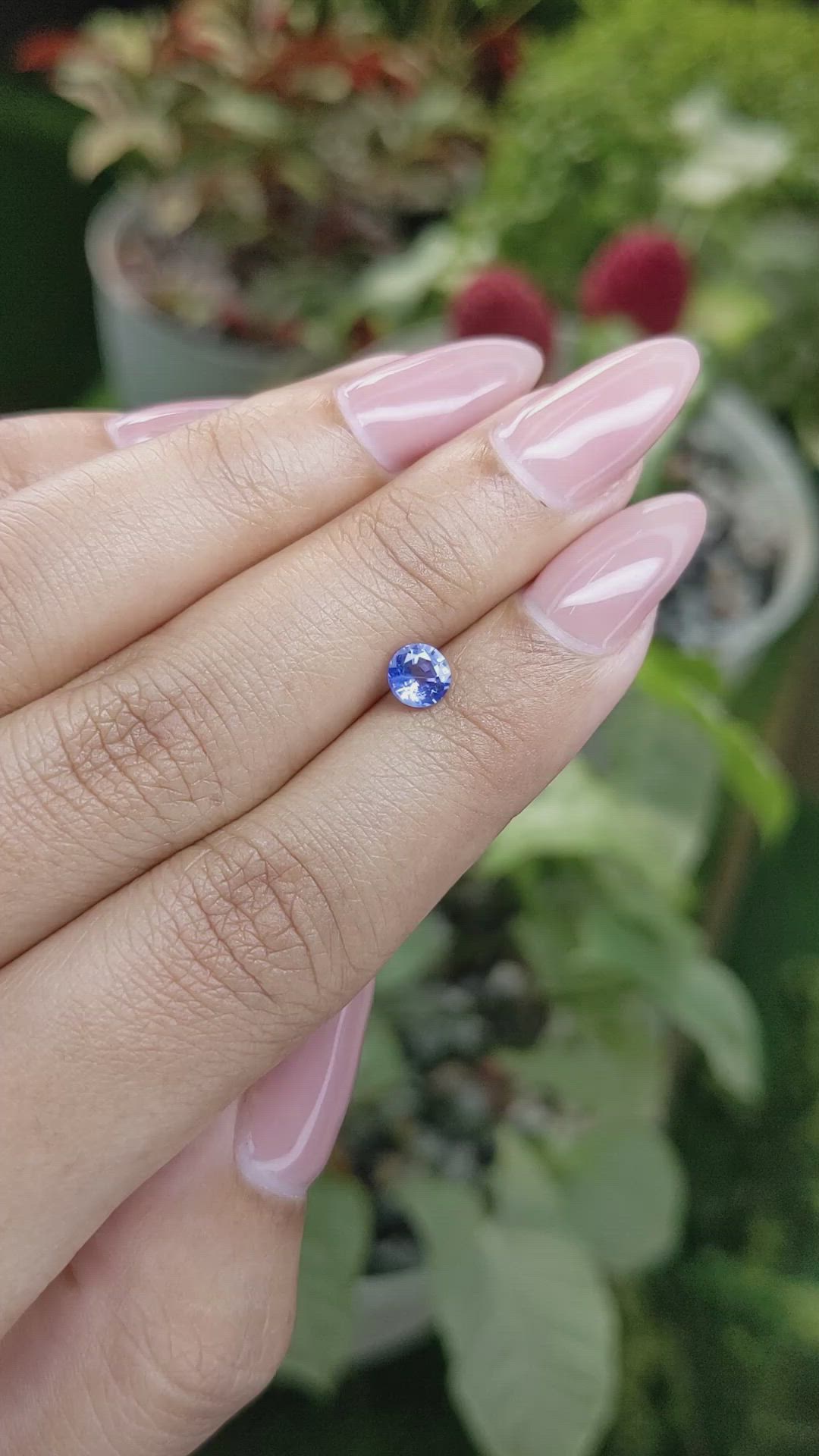 0.57 Ct. Blue Sapphire from Ceylon (Sri Lanka) Size Video
