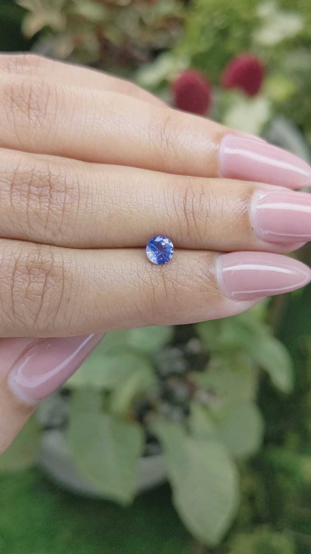 0.57 Ct. Blue Sapphire from Ceylon (Sri Lanka) Size Video