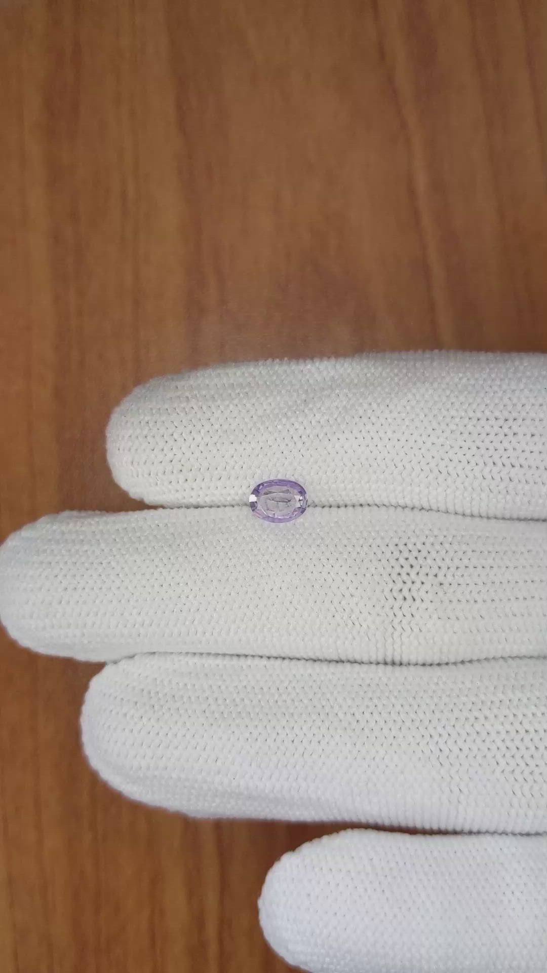 0.52 Ct. Pinkish Purple Sapphire from Ceylon (Sri Lanka) Size Video