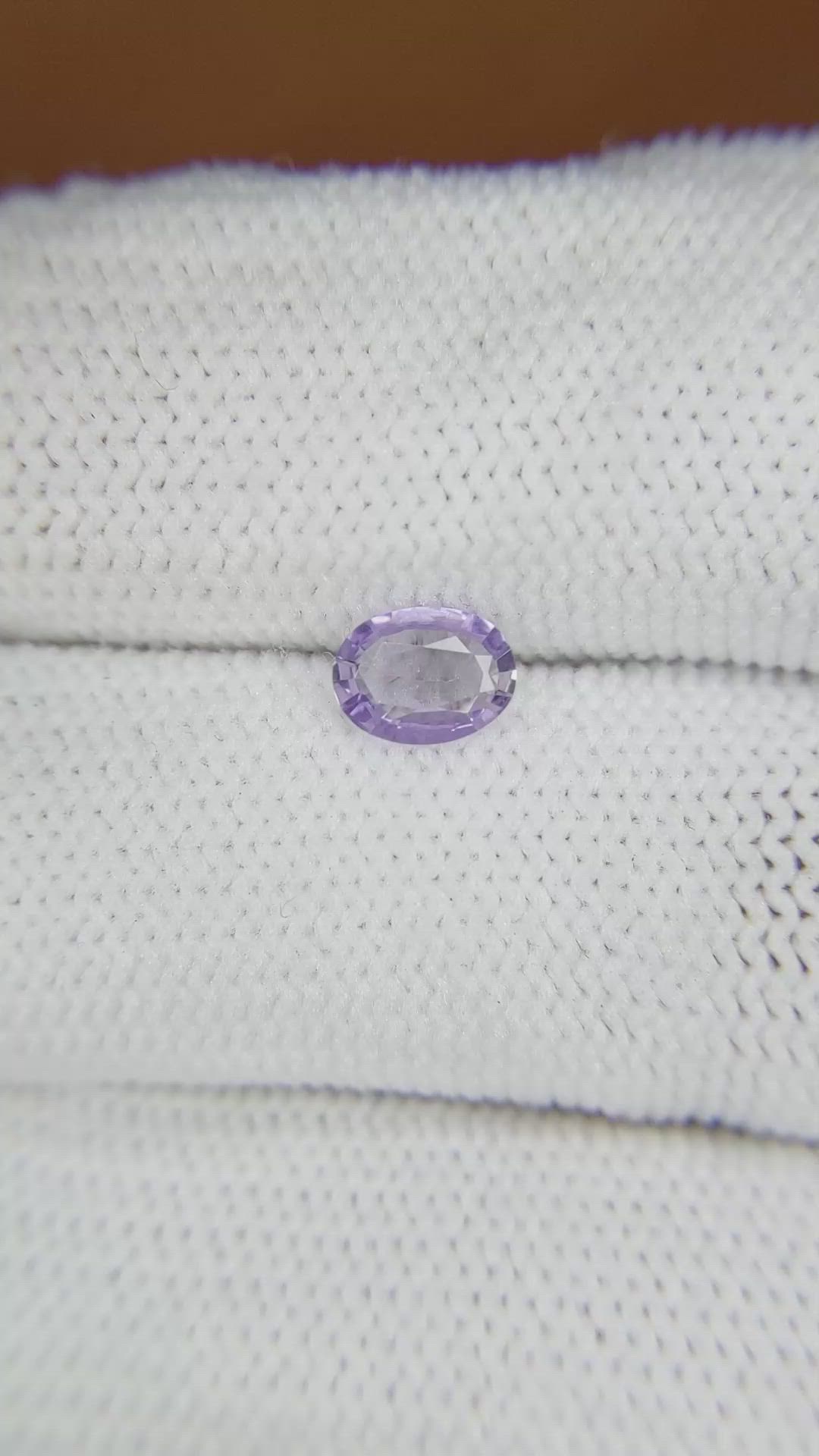 0.52 Ct. Pinkish Purple Sapphire from Ceylon (Sri Lanka) Size Video