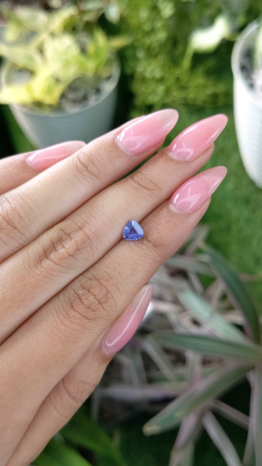 0.70 Ct. Violet Sapphire from Ceylon (Sri Lanka) Size Video