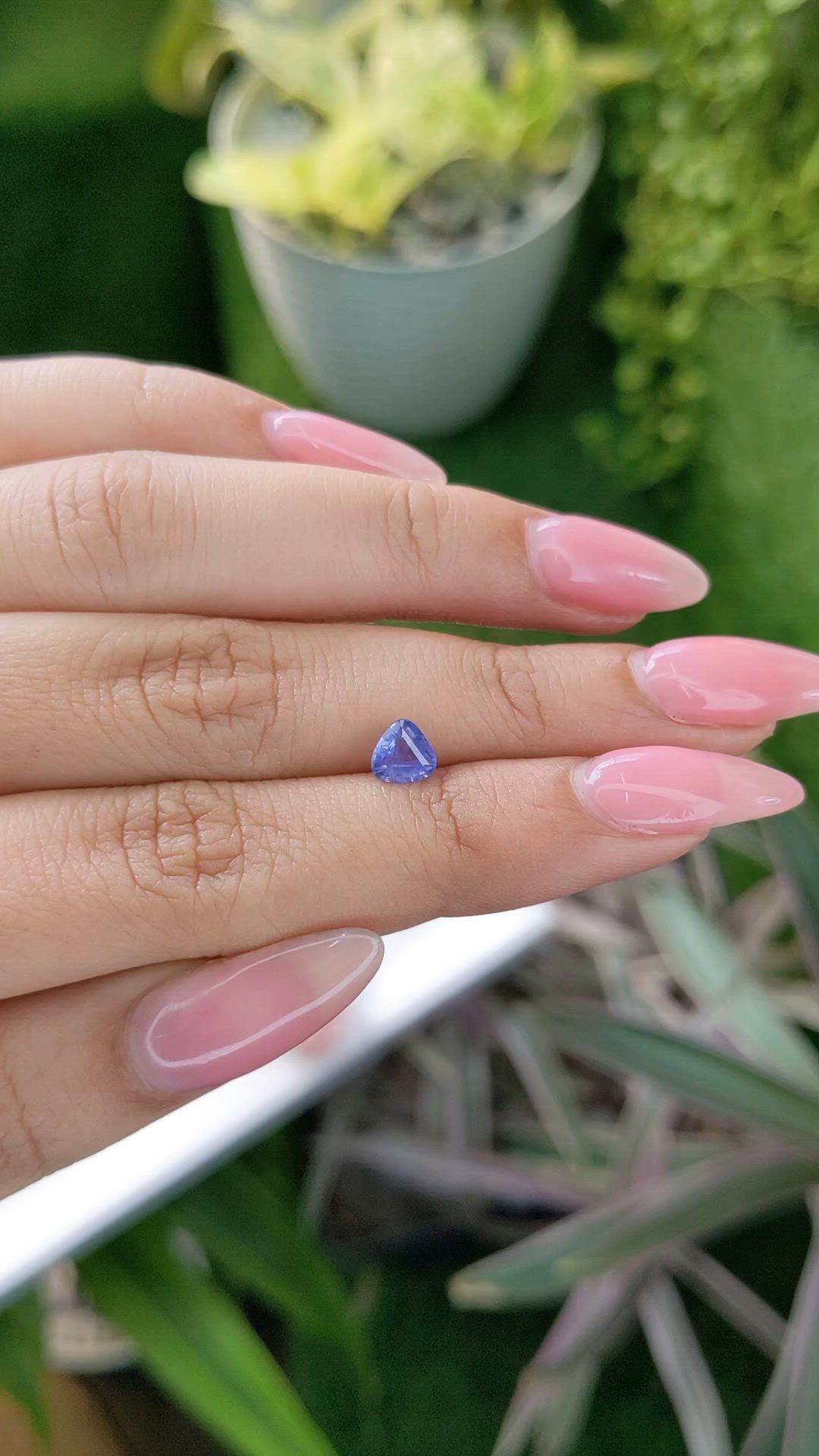 0.70 Ct. Violet Sapphire from Ceylon (Sri Lanka) Size Video