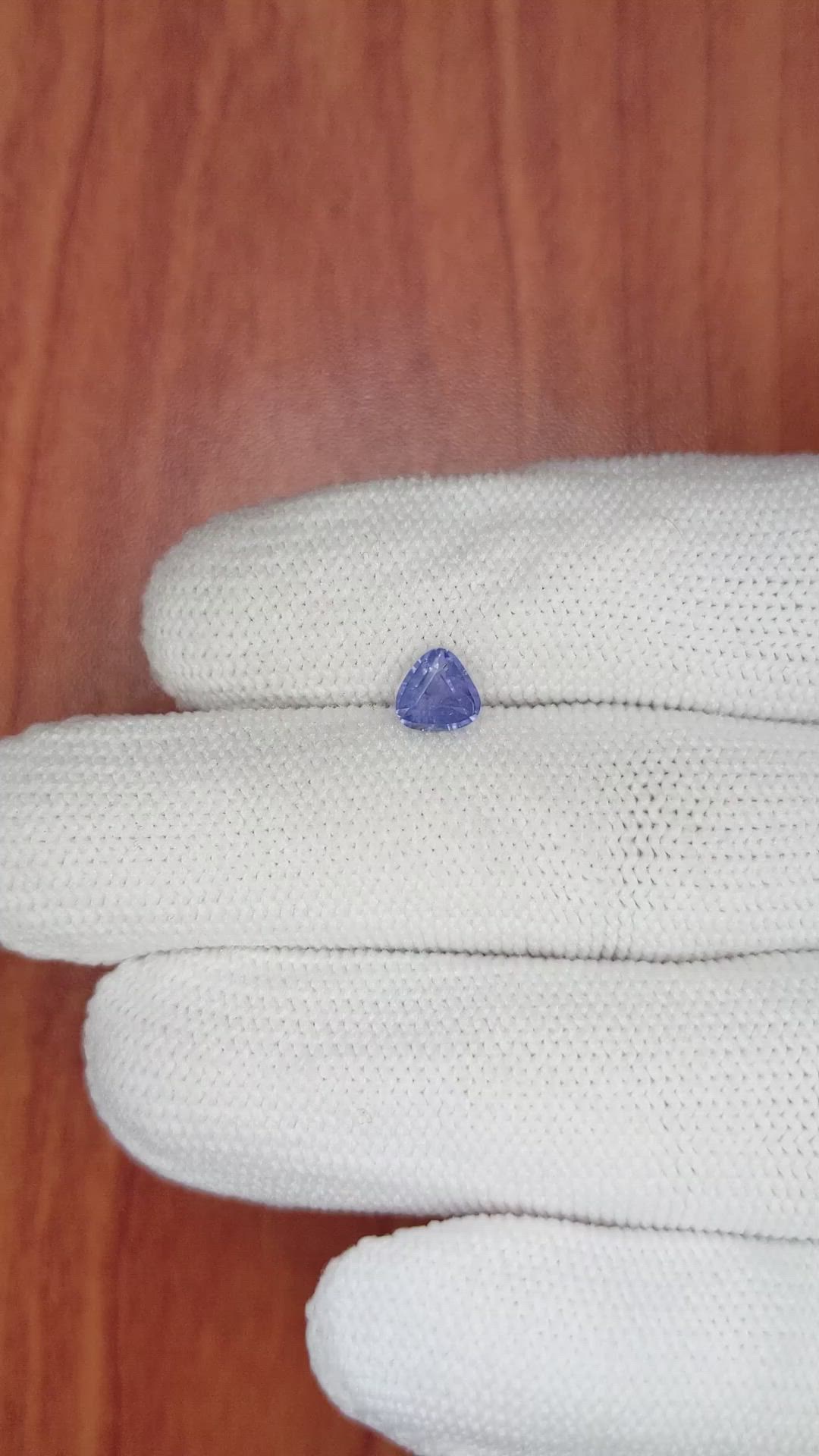 0.70 Ct. Violet Sapphire from Ceylon (Sri Lanka) Size Video