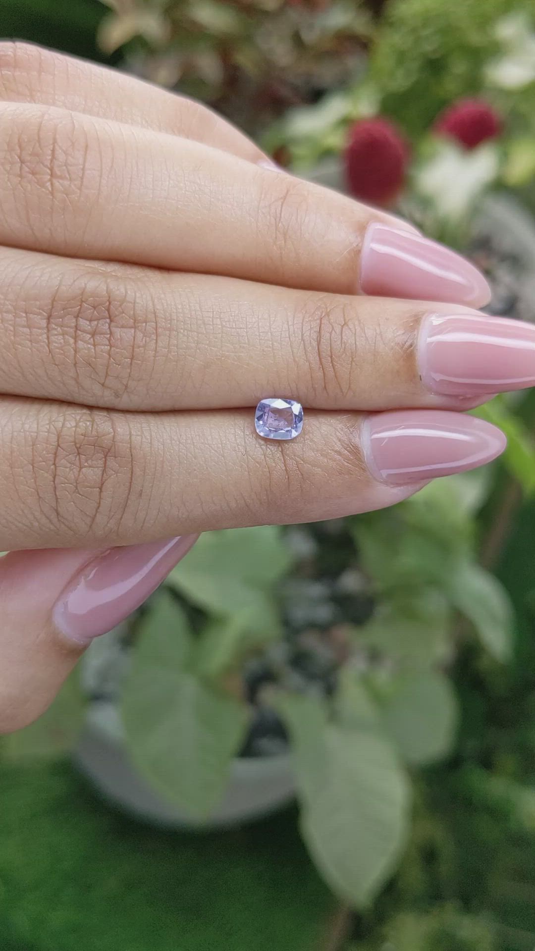 0.65 Ct. Purple Sapphire from Ceylon (Sri Lanka) Size Video