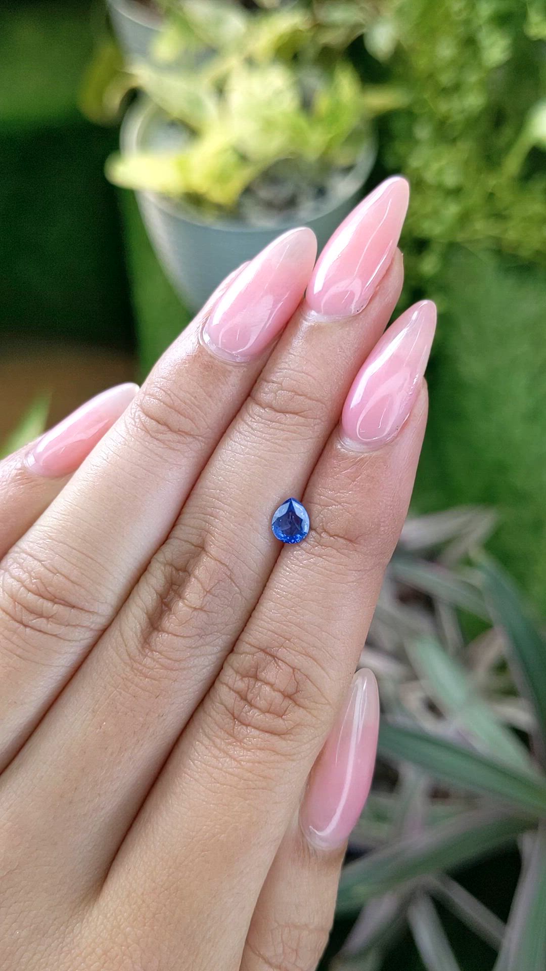 0.52 Ct. Blue Sapphire from Ceylon (Sri Lanka) Size Video