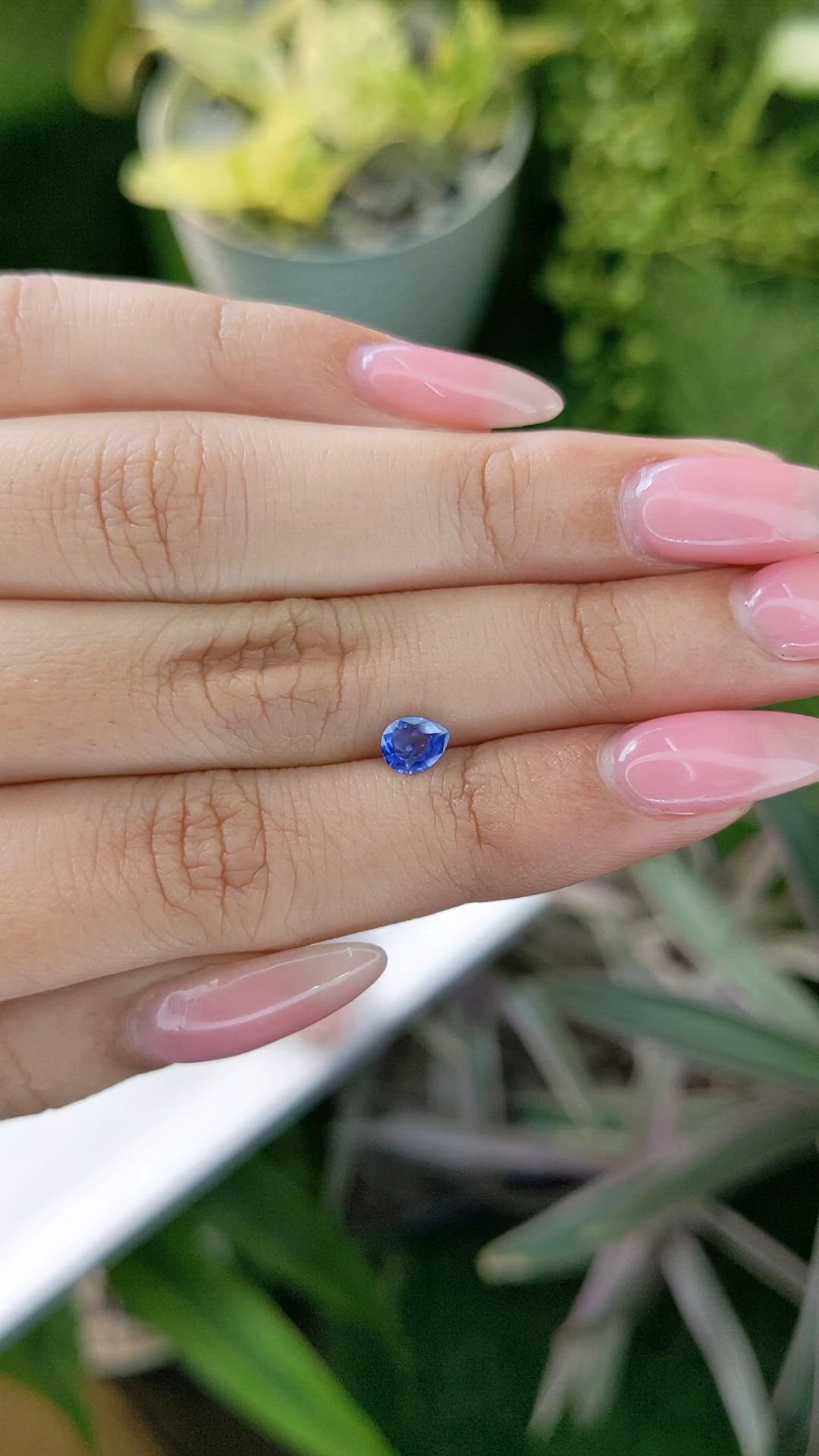 0.52 Ct. Blue Sapphire from Ceylon (Sri Lanka) Size Video