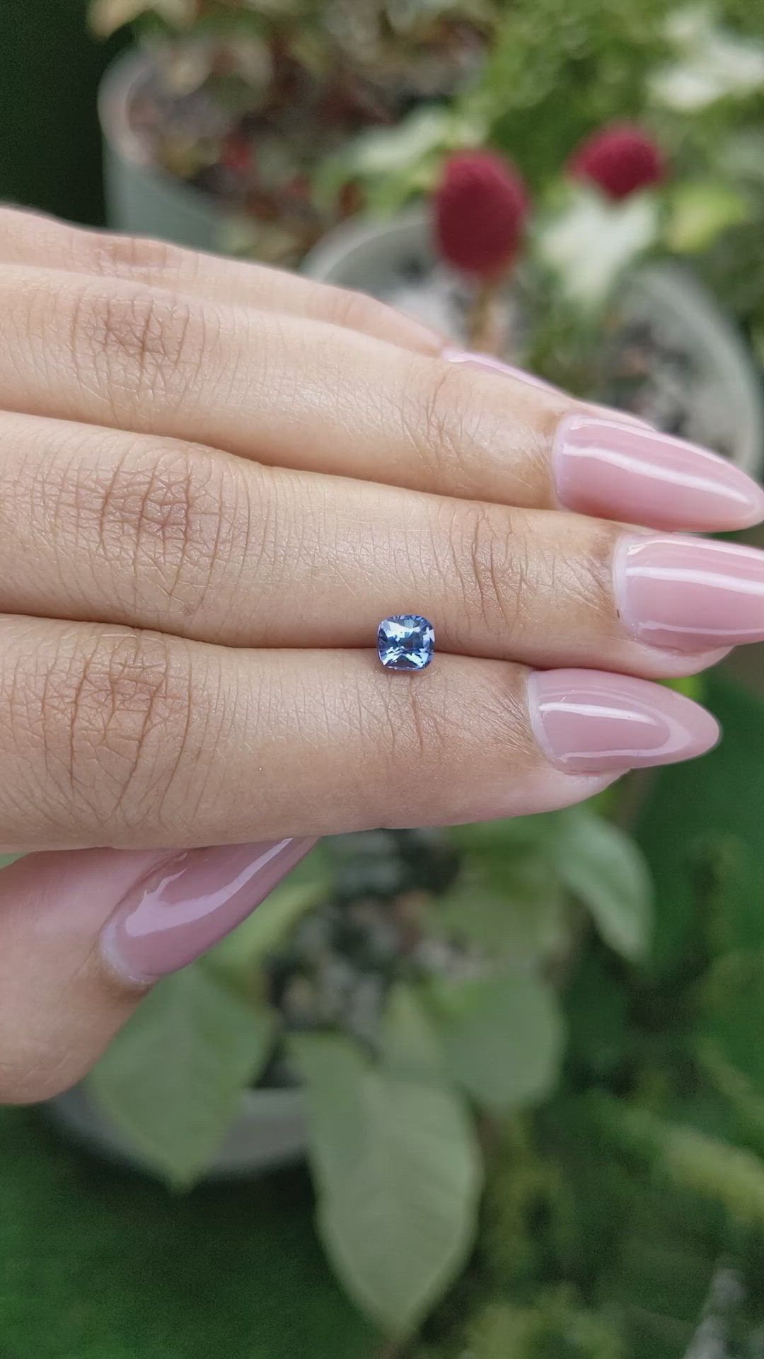 0.62 Ct. Blue Sapphire from Ceylon (Sri Lanka) Size Video