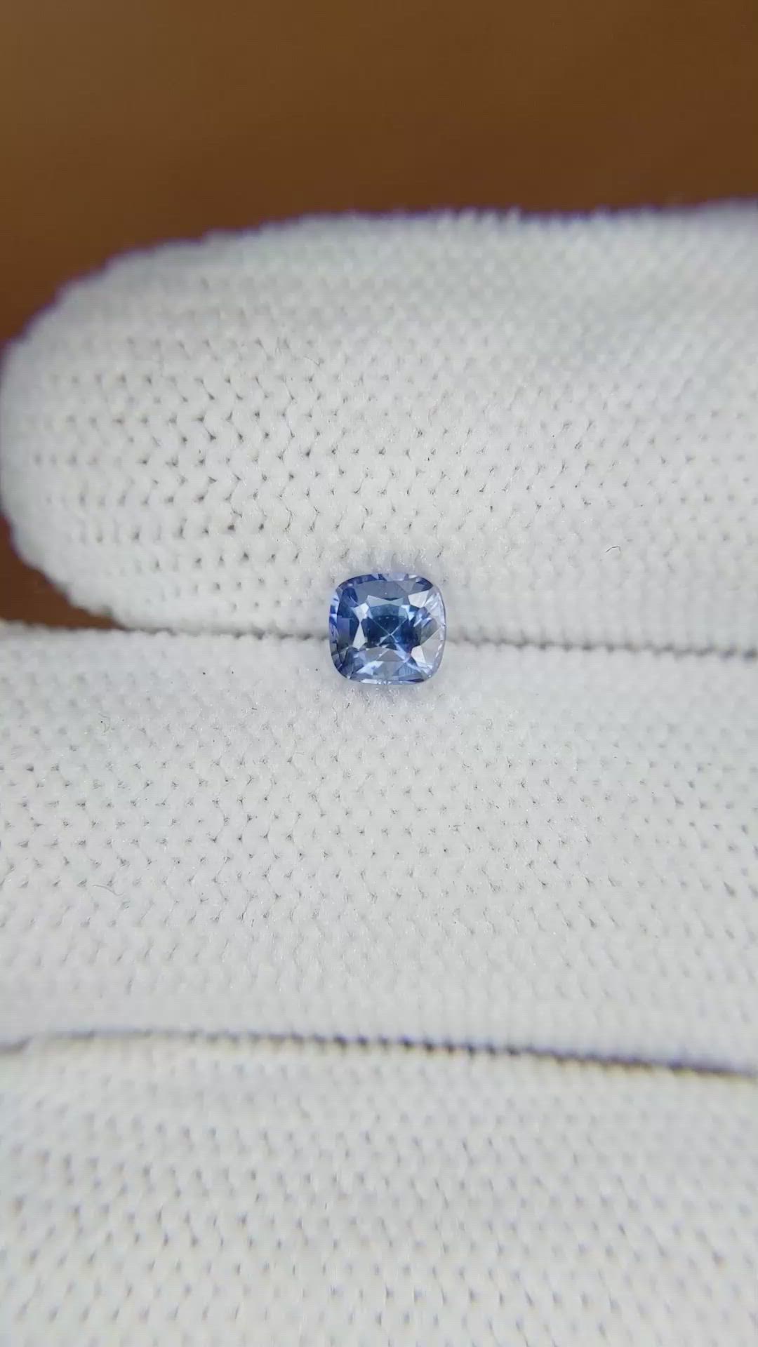 0.62 Ct. Blue Sapphire from Ceylon (Sri Lanka) Size Video