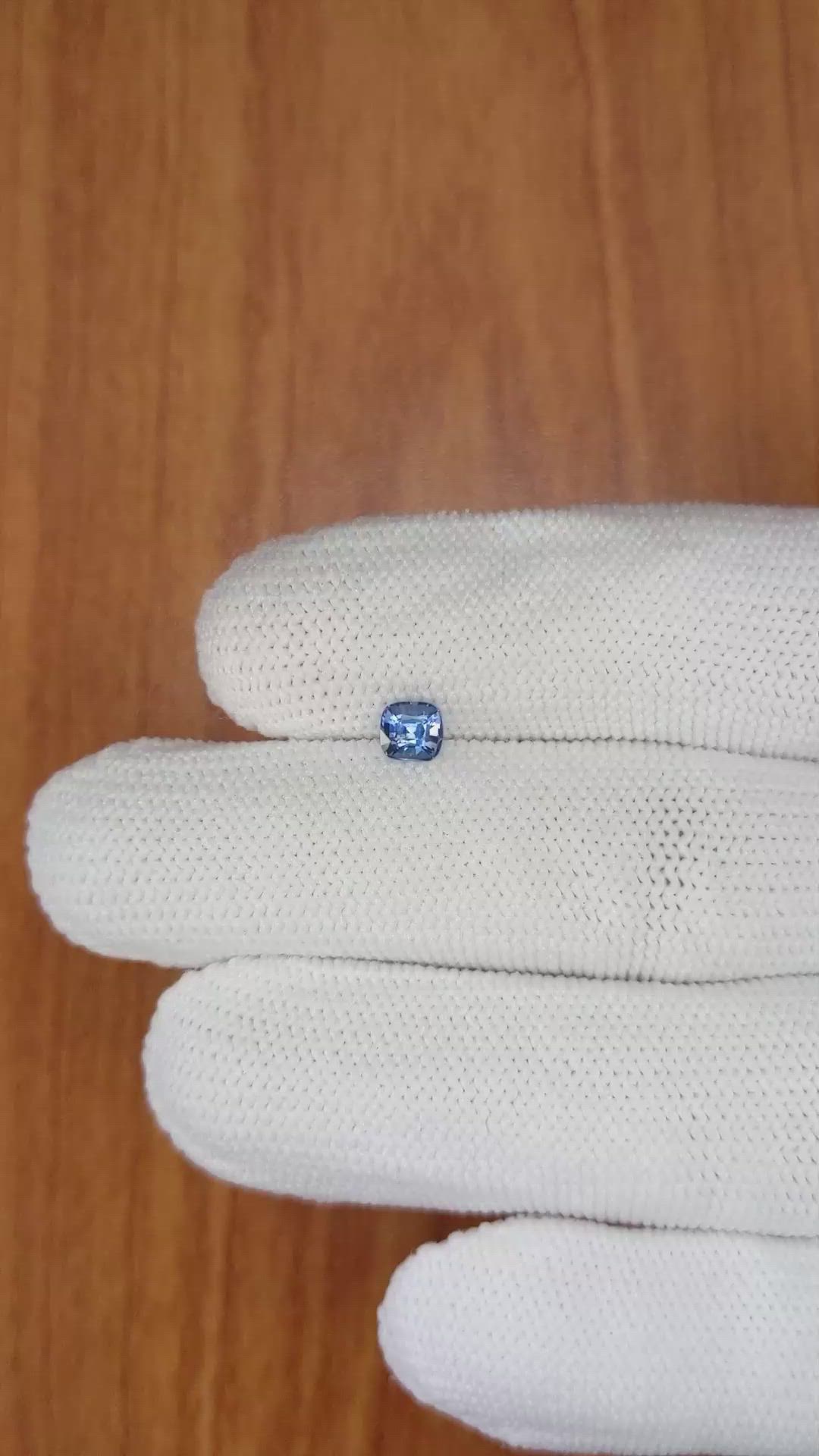 0.62 Ct. Blue Sapphire from Ceylon (Sri Lanka) Size Video