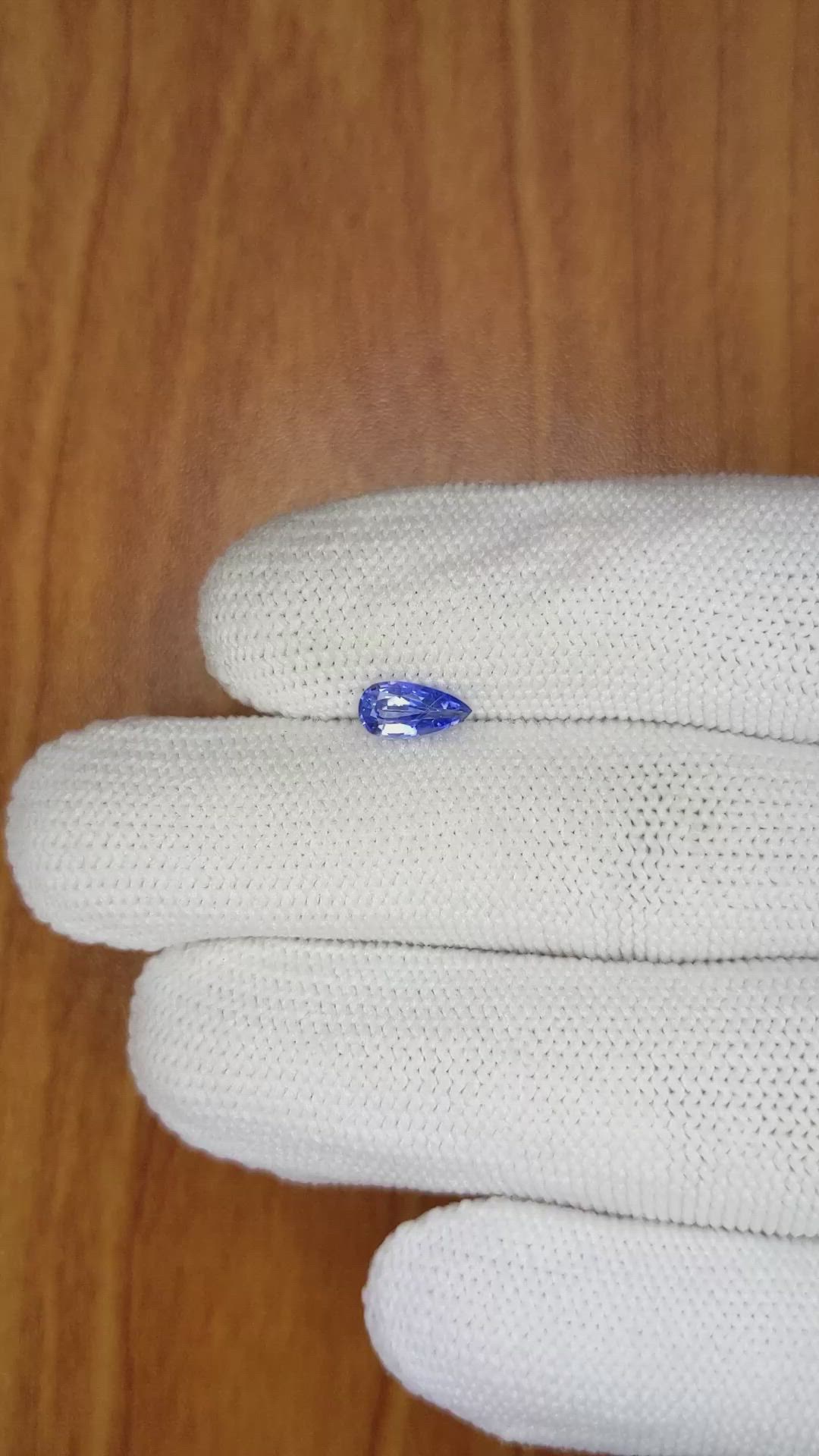 0.61 Ct. Blue Sapphire from Ceylon (Sri Lanka) Size Video