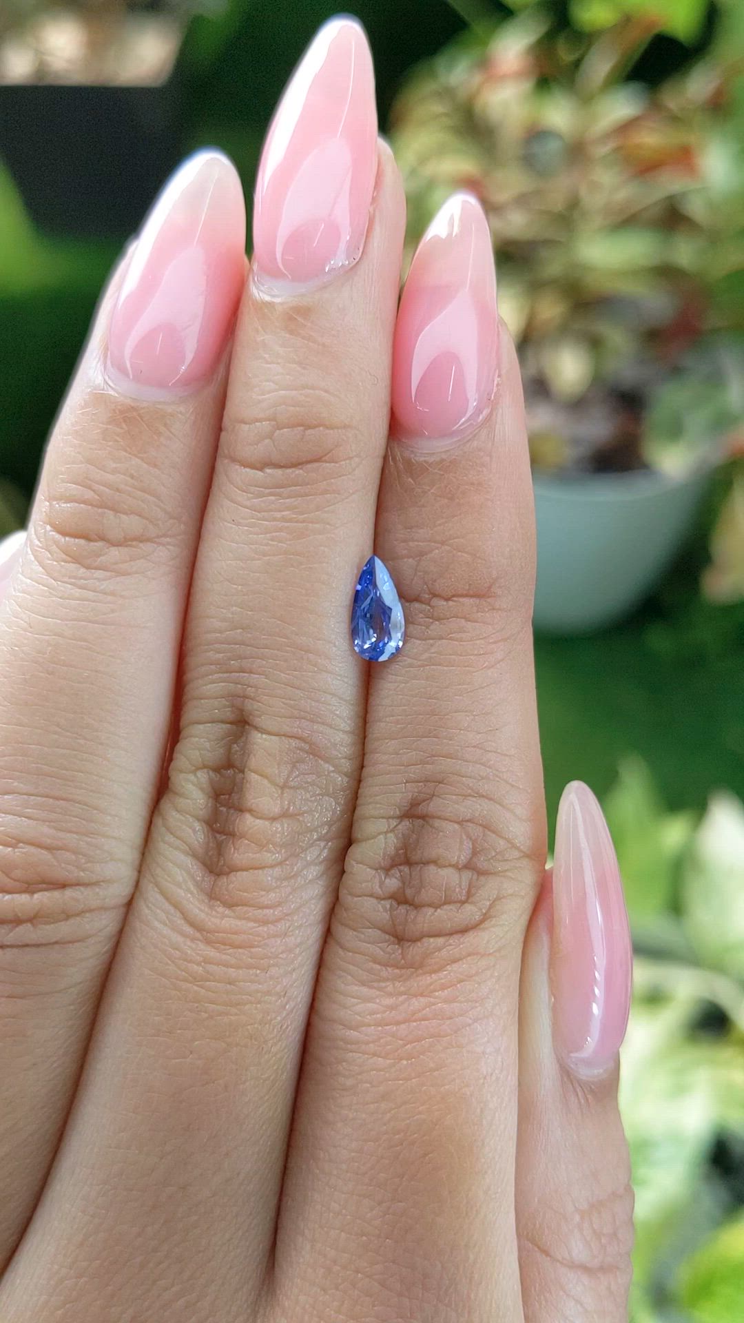0.61 Ct. Blue Sapphire from Ceylon (Sri Lanka) Size Video
